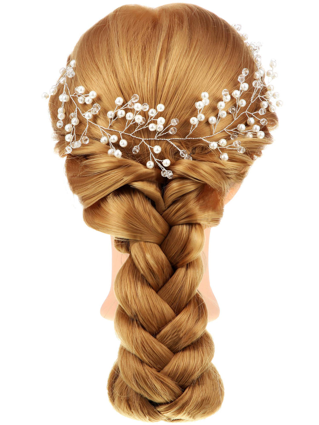 WILLBOND 2 Pieces Flower Girls Headpiece Princess Wedding Faux Pearls Rhinestone Headband Bridal Crystal Hairband Tiara for Flower Girls Toddler Crown Wedding Party Hair Accessory