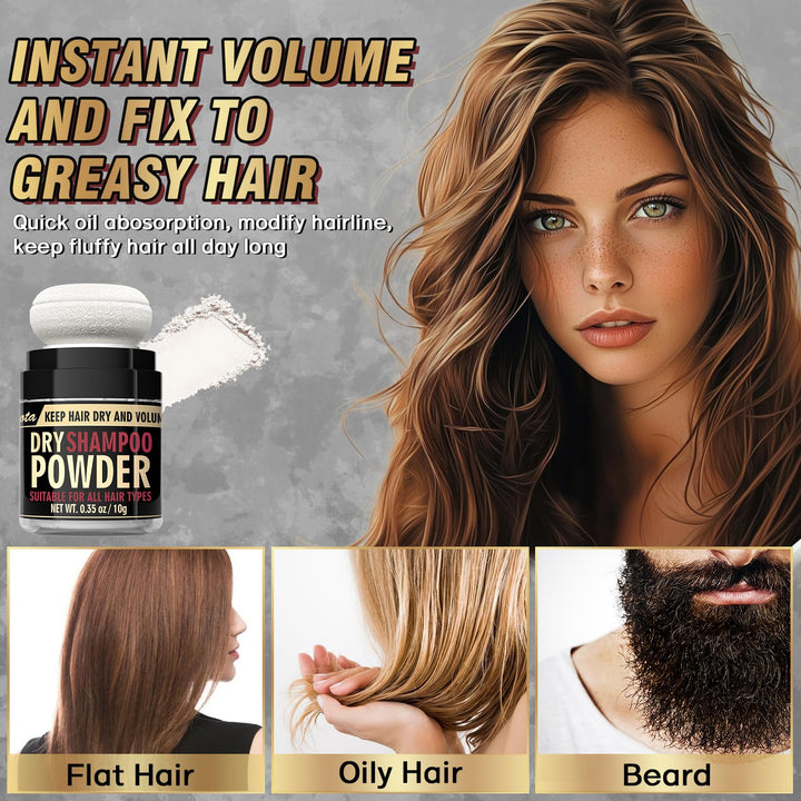 Bellemora Dry Shampoo Powder, Travel Size Dry Shampoo for Oily & All Hair Colors Hair, Volumizing, Unscented, No White Cast, Non Aerosol Powder for Women & Men 10g/0.35oz