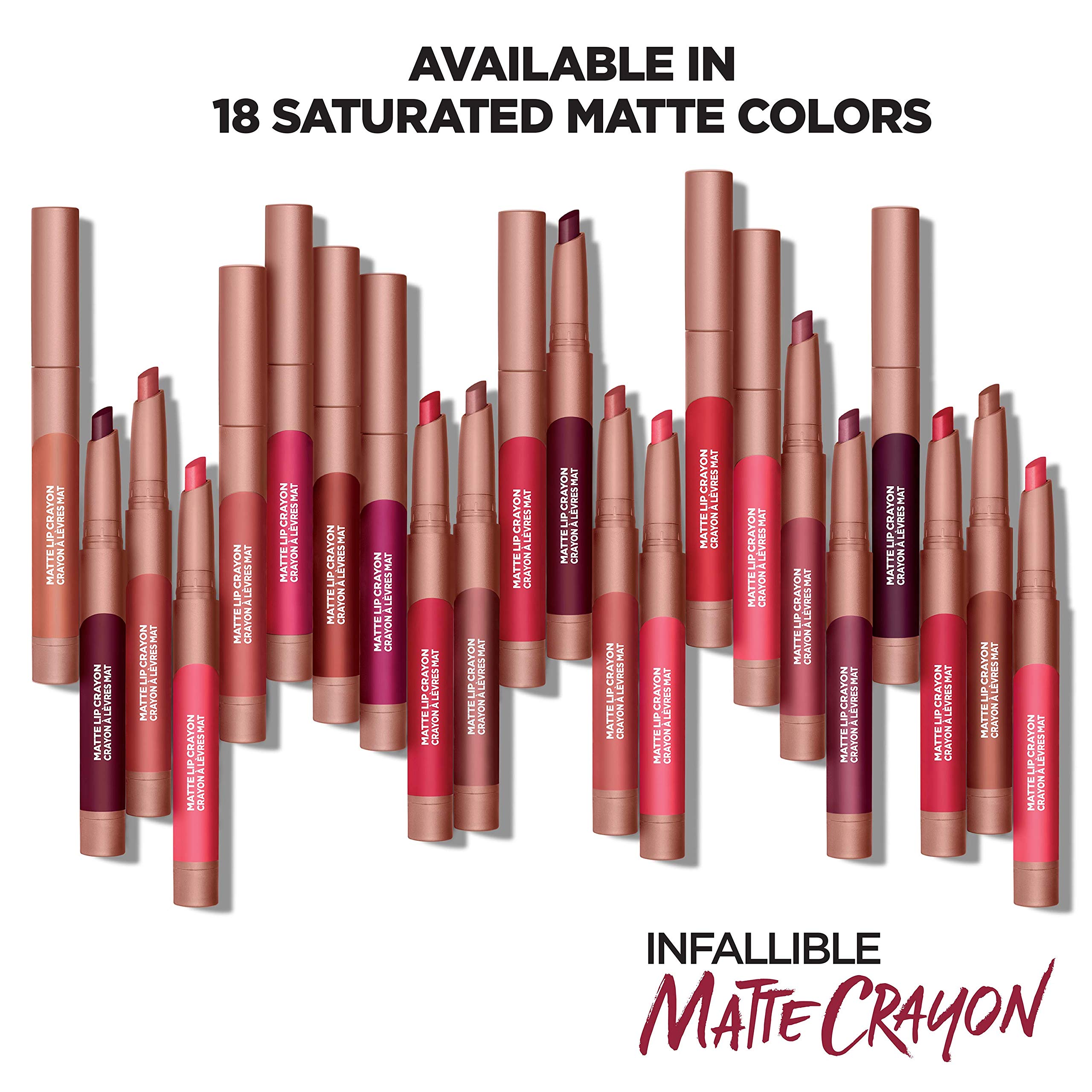 L’Oréal Paris Infallible Matte Lip Crayon, Smooth Caramel (Packaging May Vary)