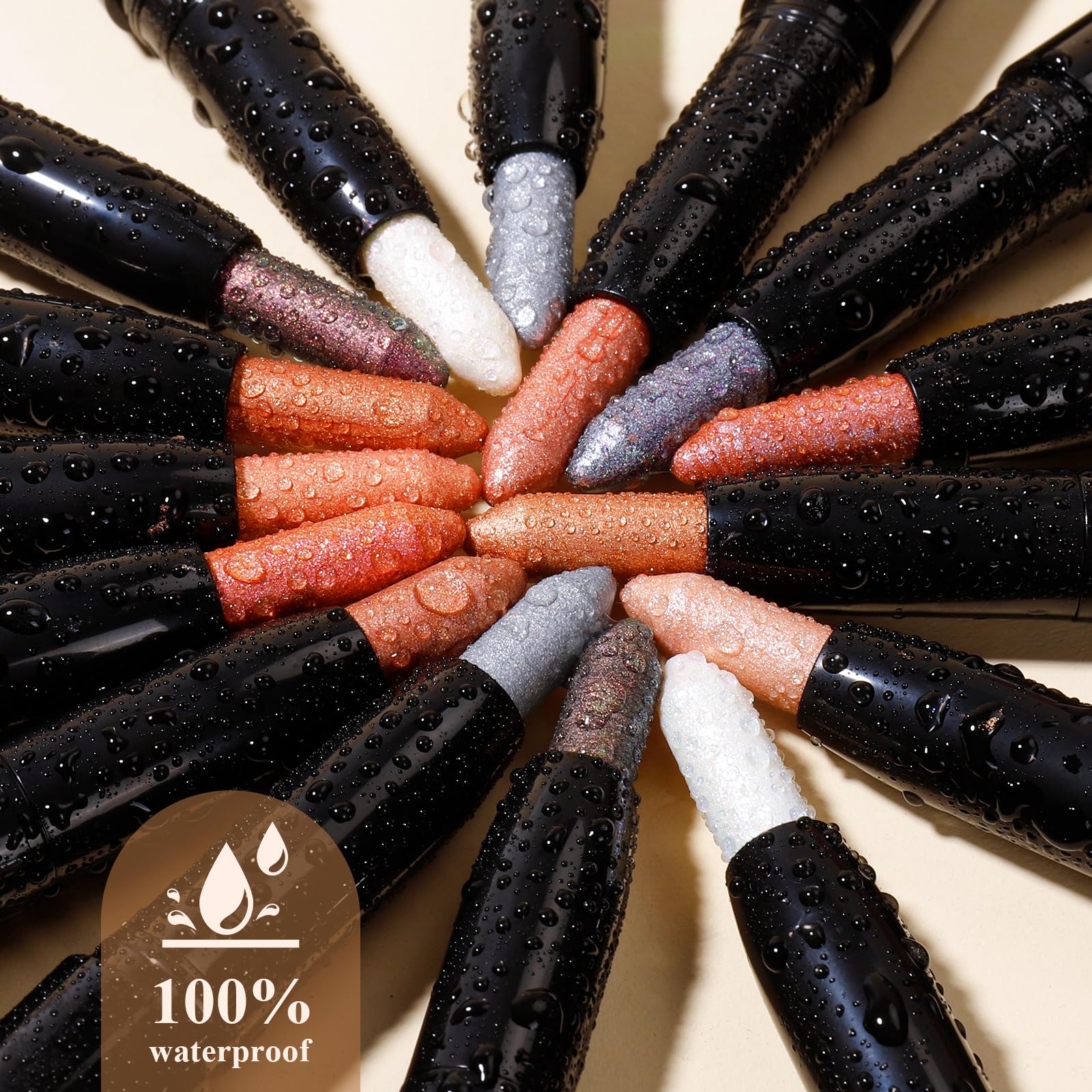 Color Mirror Cream Waterproof Hypoallergenic Eyeshadow Stick, long wear Metallic Glitter Matte Eye Shadow Pencil With Makeup Brush, Eye Brightener, 47 Emerald Metallic