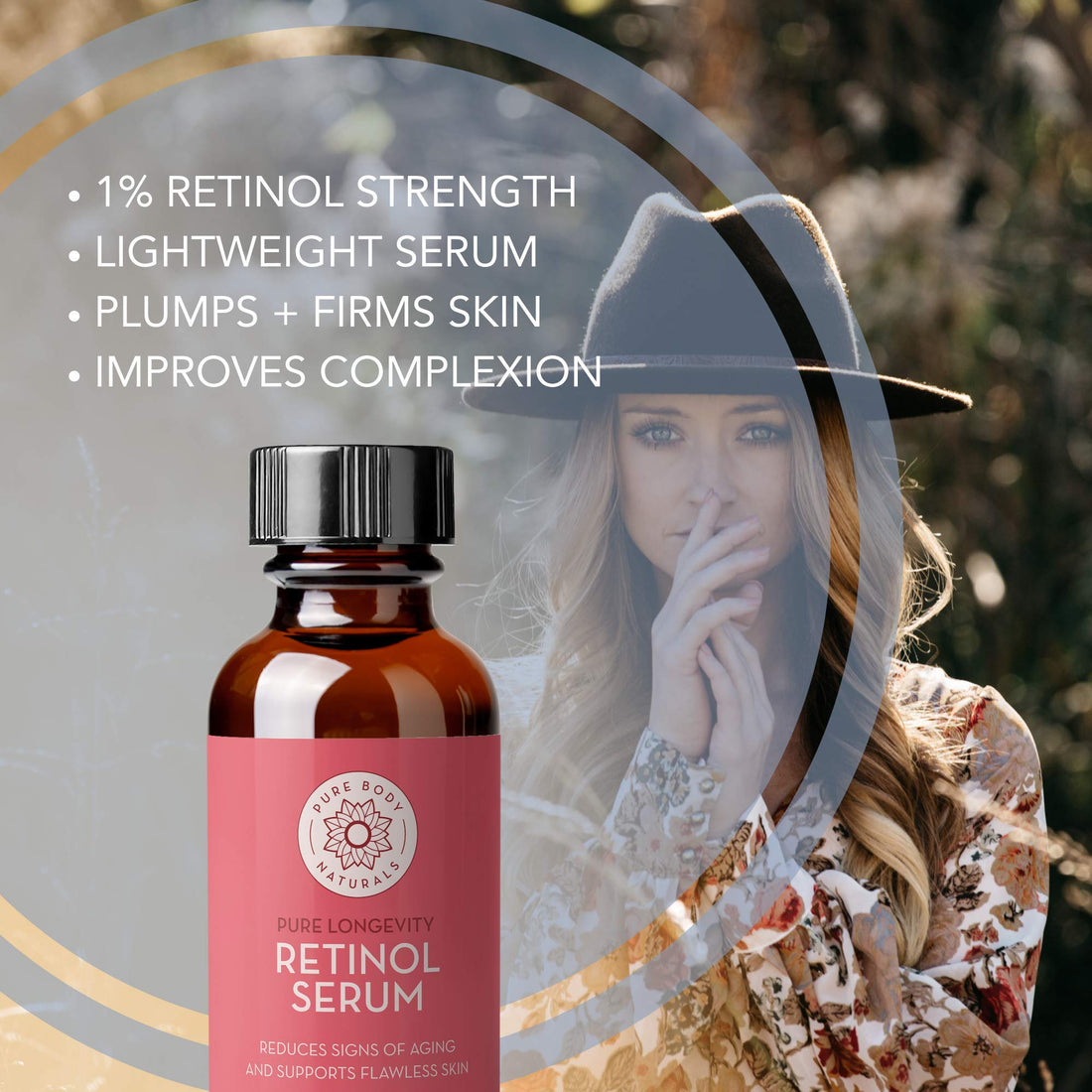 Pure Body Naturals Facial Serum - Hyaluronic Acid Serum, Retinol Serum, Vitamin C Serum, and Vitamin B3 (Niacinamide) Serum - A Perfect Serum Gift Set for Women of All Ages