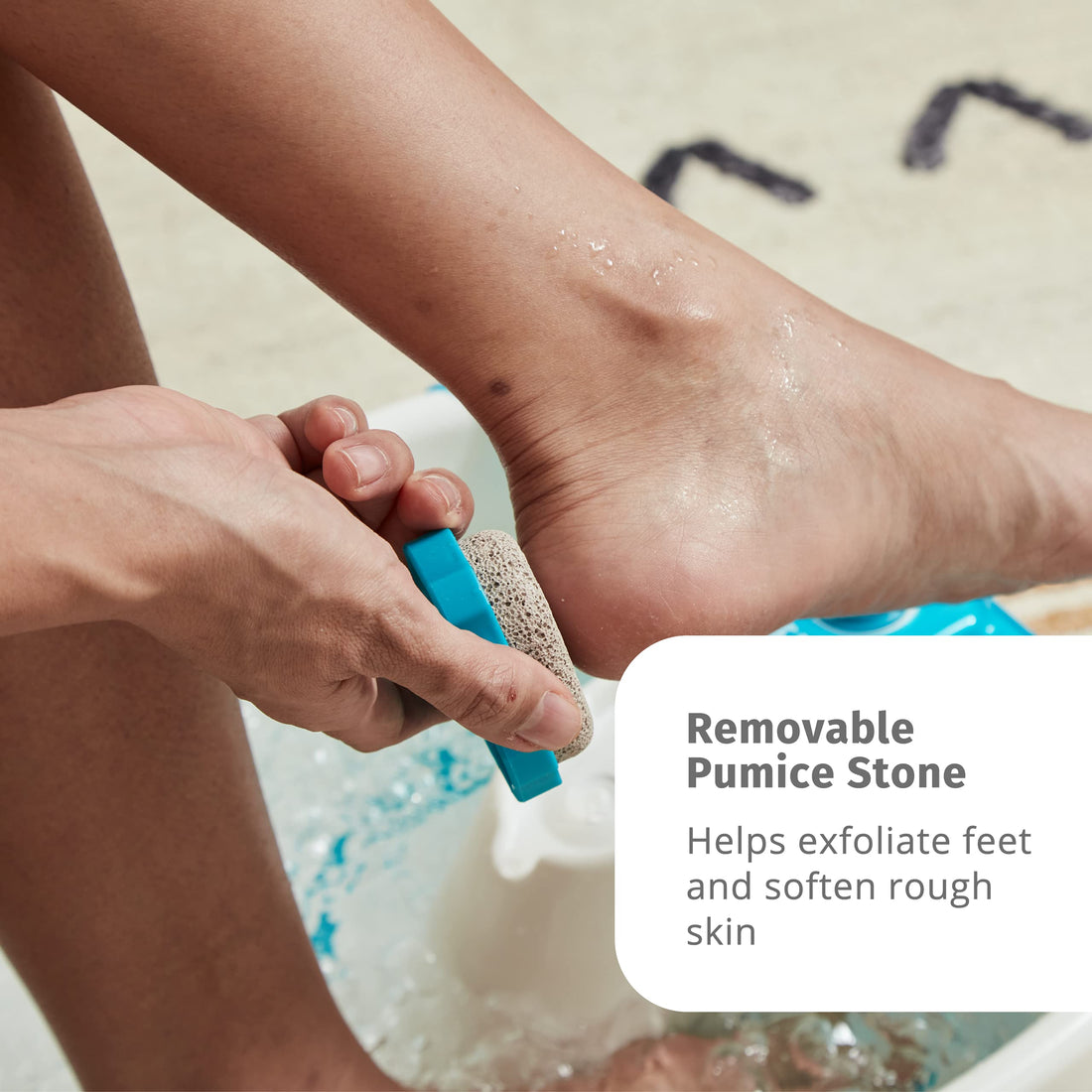 HoMedics Bubble Mate Foot Spa, Toe-touch control, Heat maintenance helps maintain warm water temperature, Removable pumice stone, FB-55