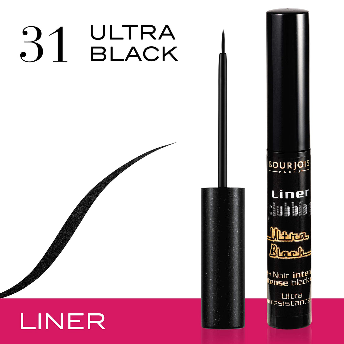 Bourjois Liner Clubbing Liquid Eye Liner - 4ml (Ultra Black)