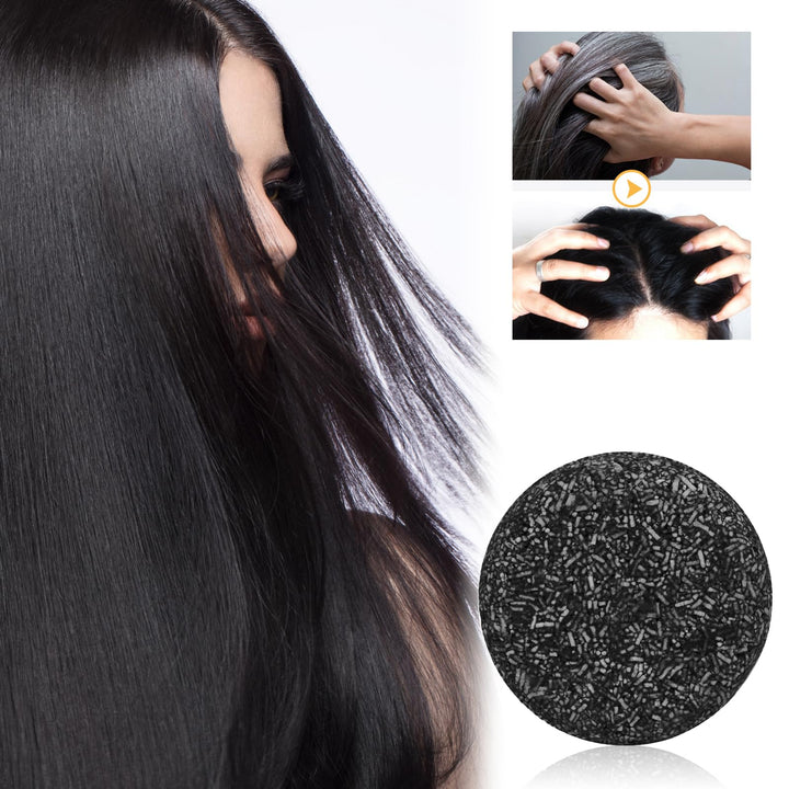 Gray Hair Reverse Shampoo Bar for Unisex, Black Hair Soap for Deep Clean the Scalp Grey, 2 PCS Hair Darkening Soap, Grey Hair Shampoo Bar For Men and Women