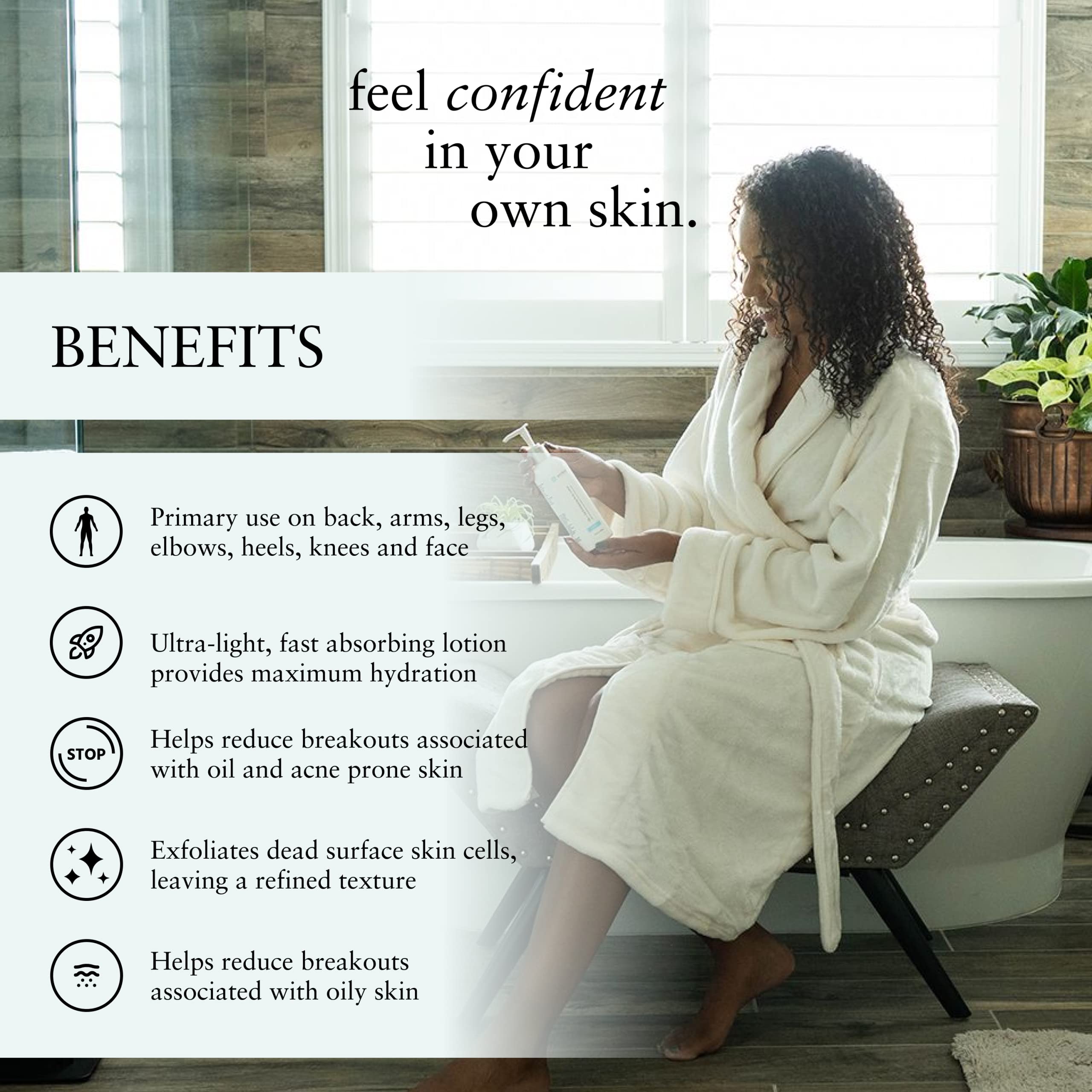 Perfect Image Gly + Sal Exfoliating Body Lotion, 8% Glycolic Acid and 2% Salicylic Acid Lotion Enhanced with Green Tea, Papaya, Bearberry, Licorice and Amino Complex