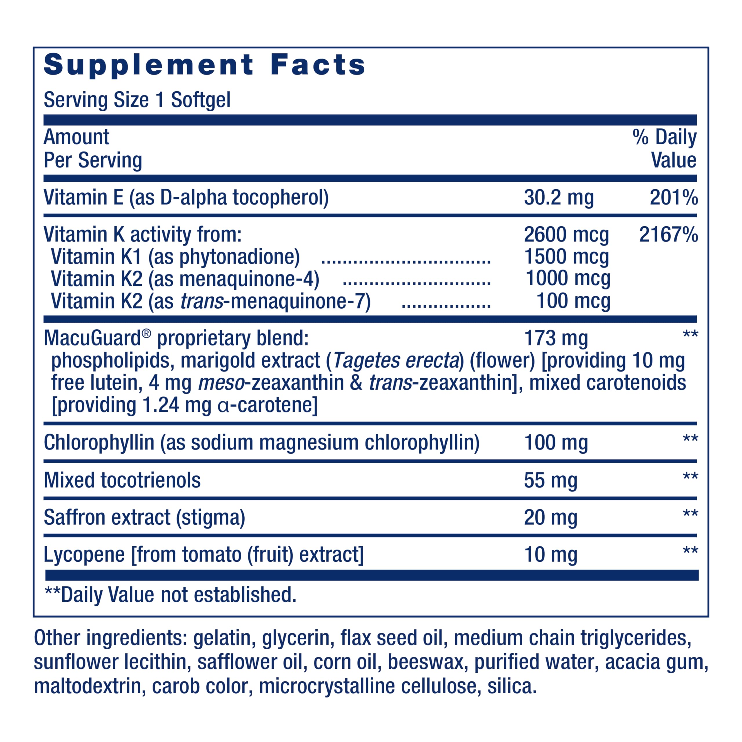 Life Extension Once-Daily Health Booster - Vitamins & Nutrients Supplement for Whole-Body Health - Vitamin K Complex, Vitamin E, Saffron, Lutein and More - Non-GMO, Gluten-Free - 60 Softgels