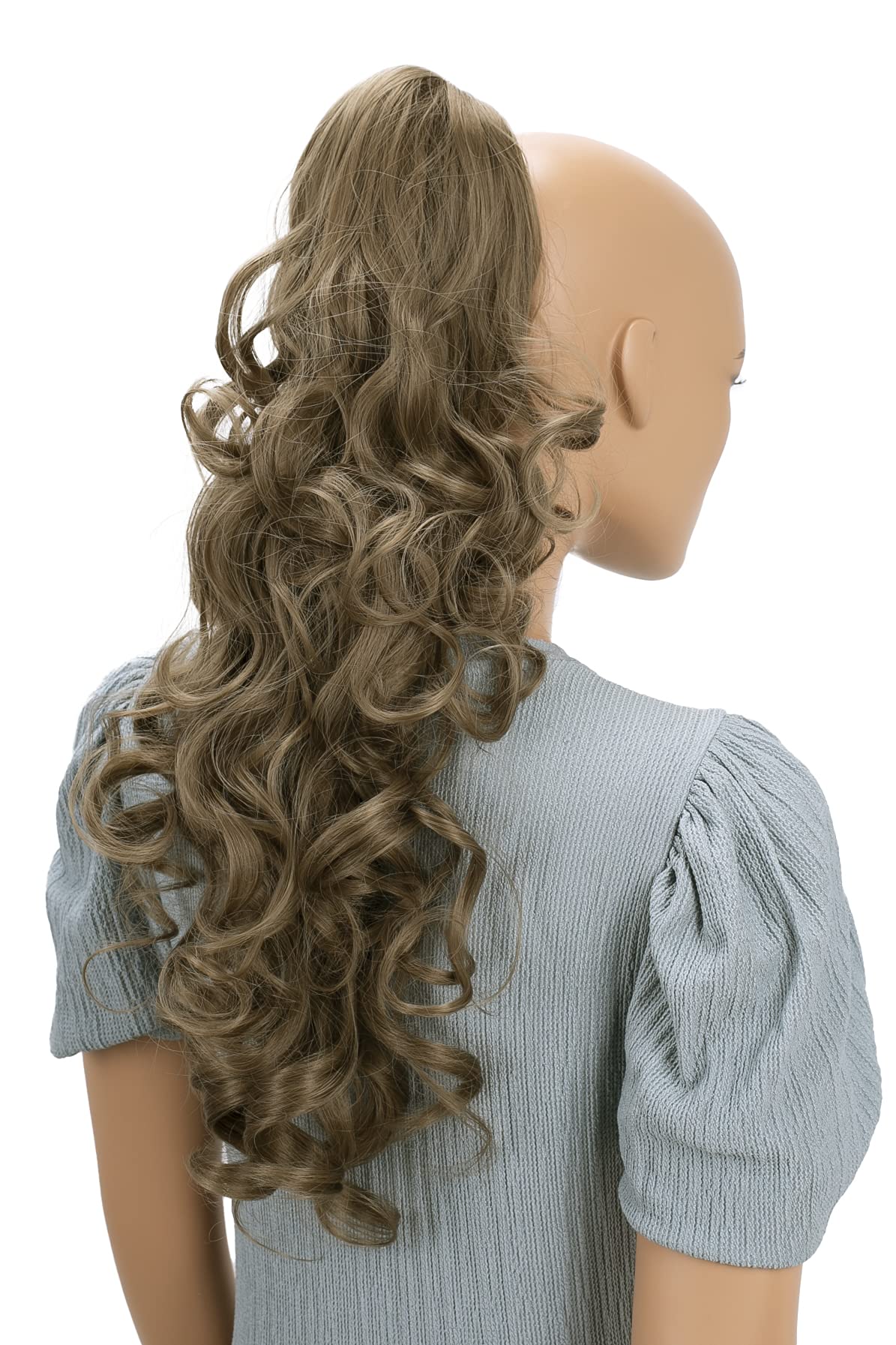 ash brown #18T H47 : PRETTYSHOP 22 & 140g Hair Piece Pony Tail Extension Long & Voluminous Curled Wavy Heat-Resisting Div. Colours (ash brown #18B H47)