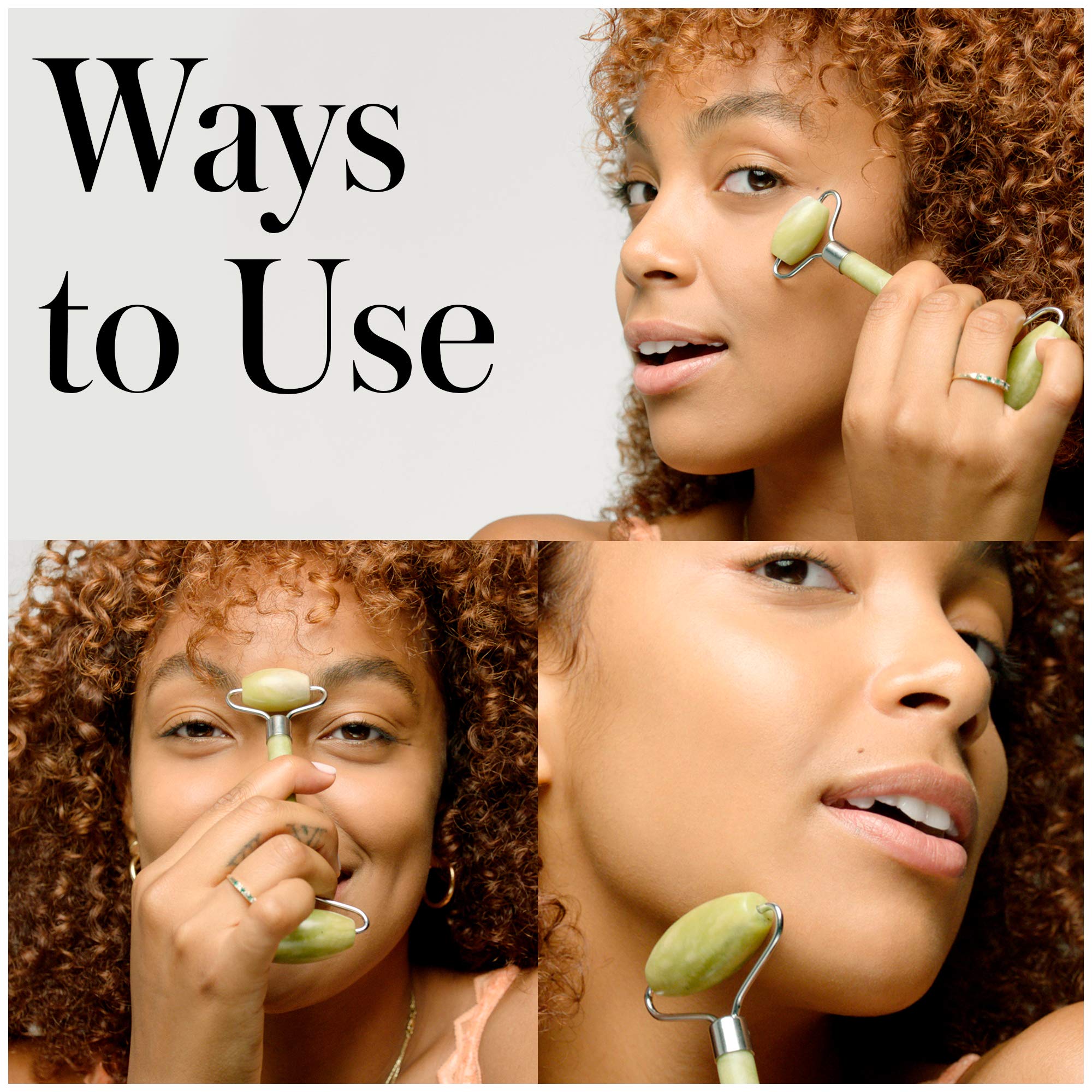 Revlon Jade Stone Facial Roller, Dual-Sided Face Massager to Cool and De-Puff