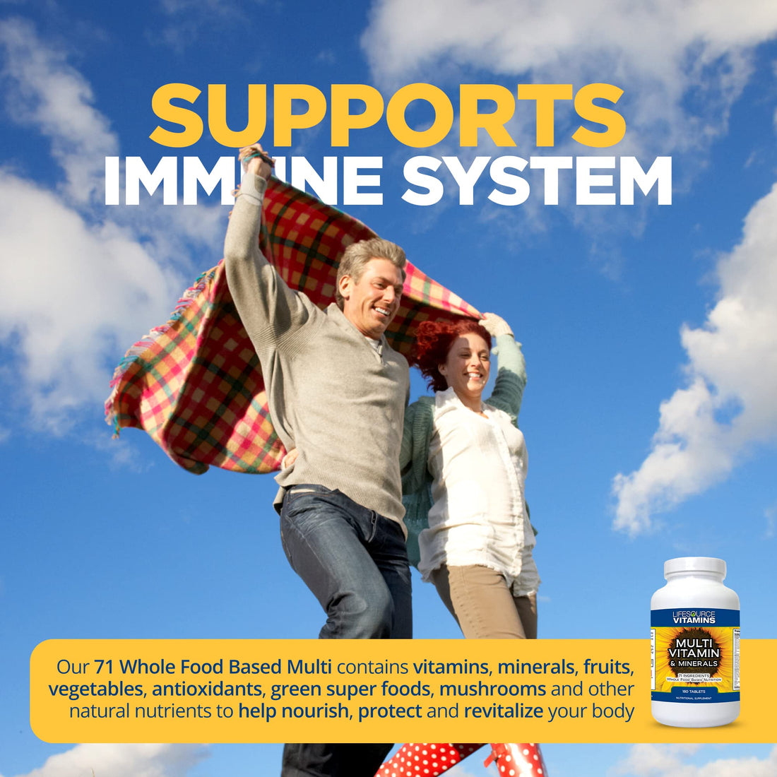 LifeSource Complete Multi Vitamin & Minerals (180 Tablets) Includes 71 Whole Food Ingredients