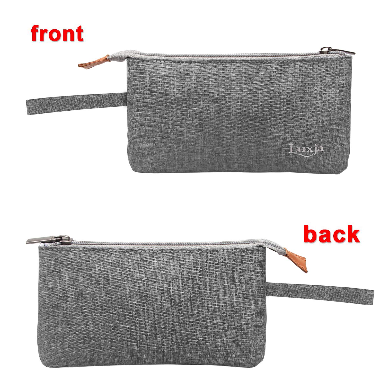 Luxja Essential Oil Carrying Bag - Holds 9 Bottles (5ml-15ml, Also Fits for Roller Bottles), Portable Organizer for Essential Oil and Small Accessories, Gray