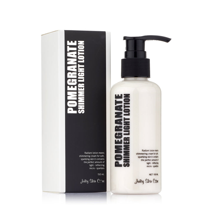 Glitter up! Secret Body Cream - Pomgranate Shimmer light Lontion - After Sun Shimmer Lotion + Vitamin B3 & Aloe Vera Gel - Body glitter lotion & Smoothing Lotion