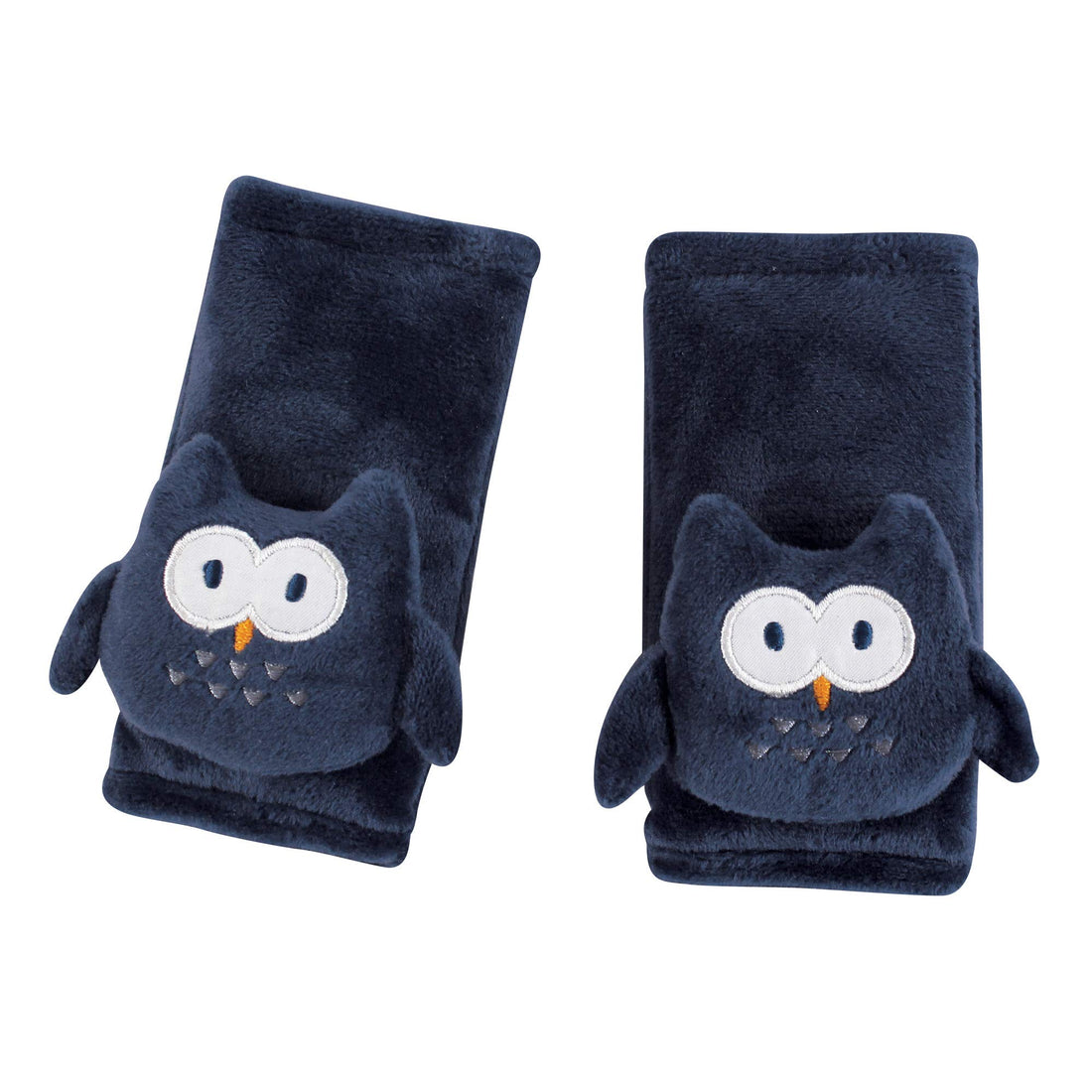 Hudson Baby Unisex Baby Cushioned Strap Covers, Navy Owl, One Size