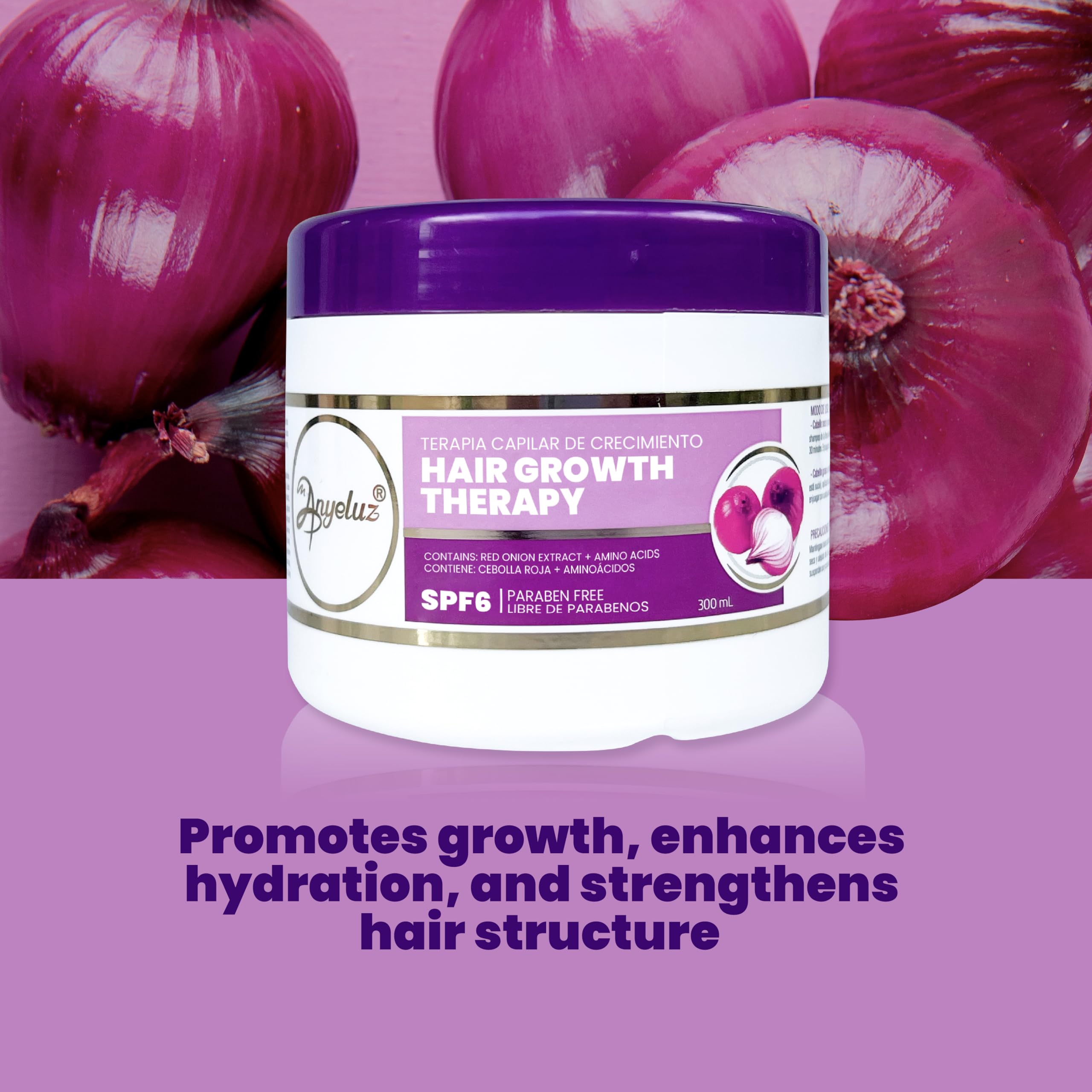 ANYELUZ Onion Shampoo, Conditioner and Hair Mask set, with Onion Extract and Vitamin E, Cleanses and Reduces Oiliness, for all Hair Types