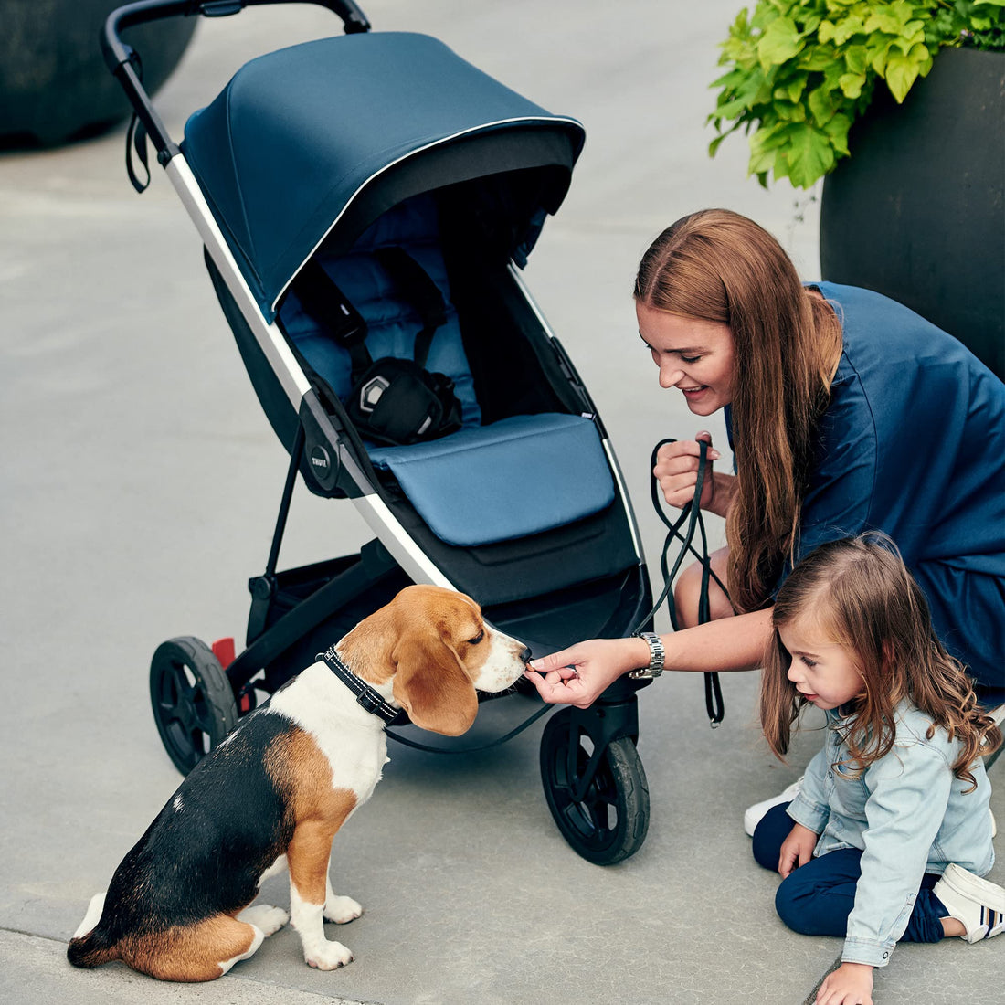 Thule Stroller Seat Liner, Grey Melange, 35L x 13W x .6H