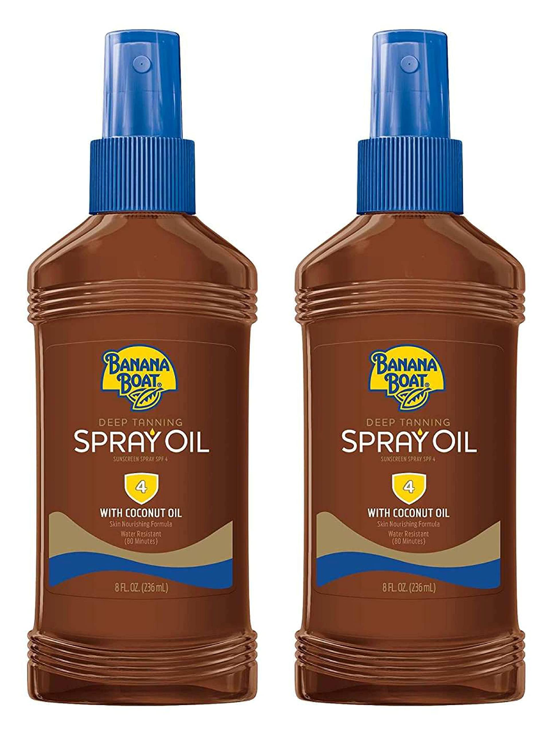Pack of 2 : Banana Boat Deep Tanning Oil Spray SPF 4, 8 oz (Pack of 2)