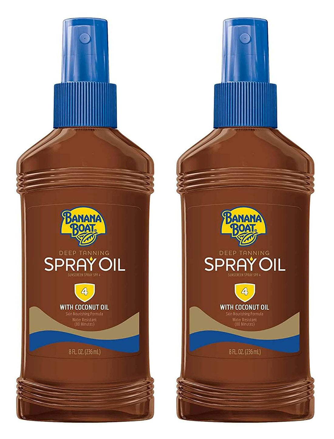 Pack of 2 : Banana Boat Deep Tanning Oil Spray SPF 4, 8 oz (Pack of 2)