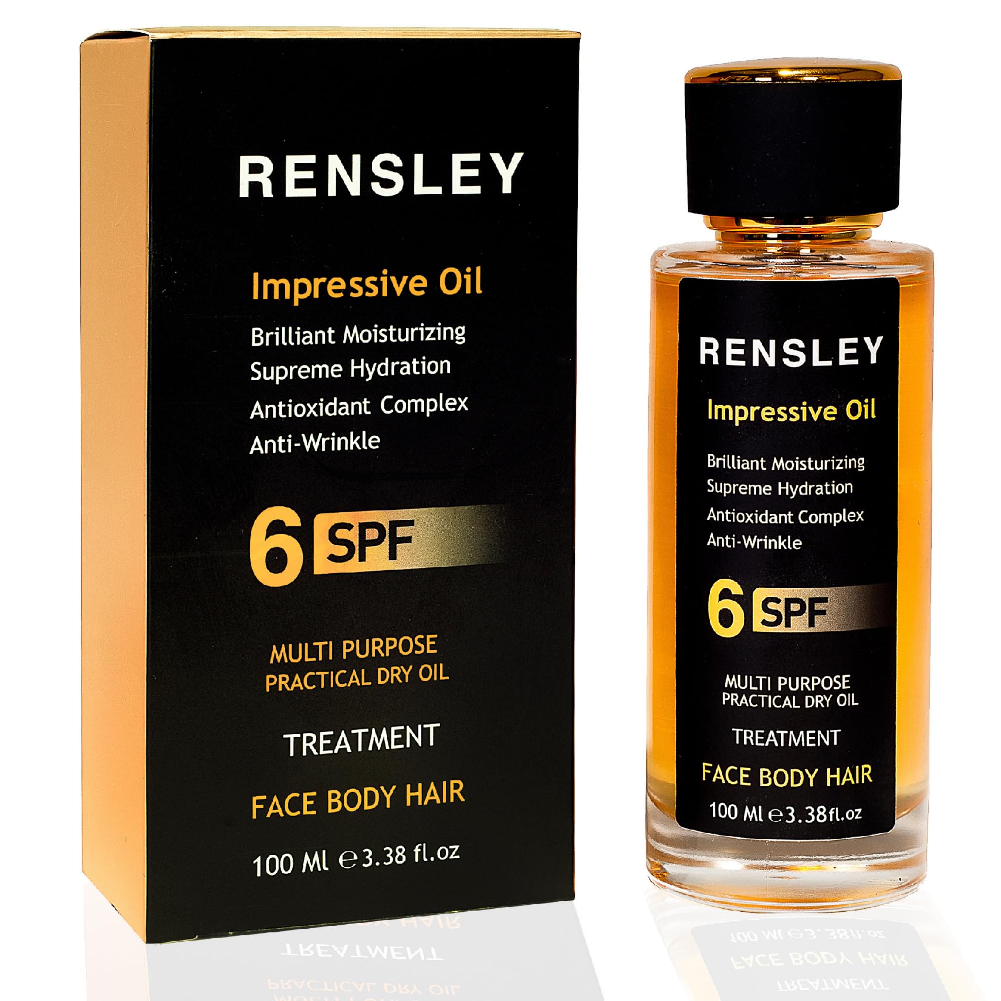 RENSLEY Skin Care Oil for Body, Face and Hair - Moisturizer, Multi-Purpose Anti-Aging Body Oil, Hair Oil, Cuticle Oil, Stem Cell Care – Anti Wrinkle - 3.38 ounce