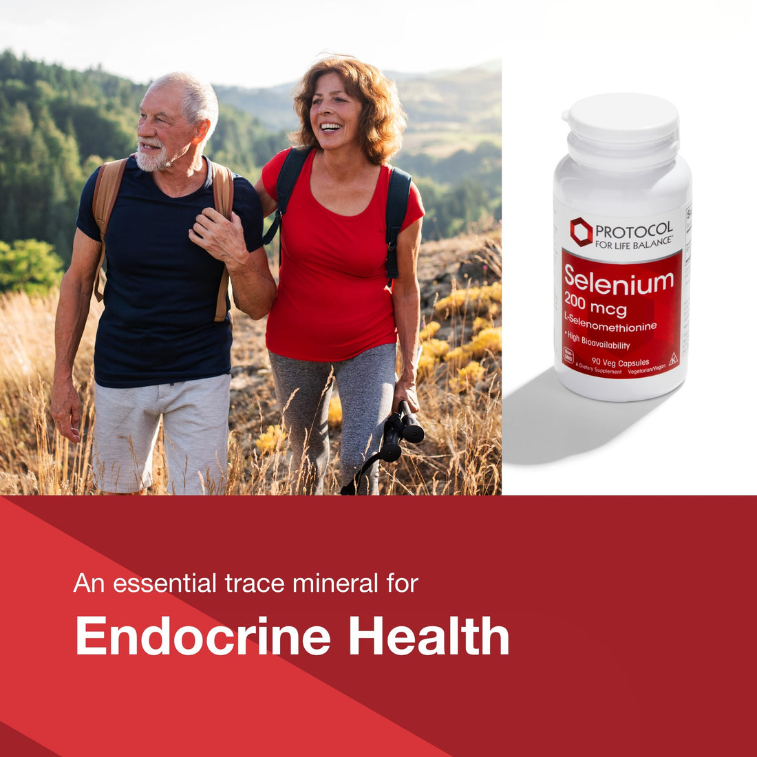 Protocol Selenium 200mcg - Immune Support, Thyroid & Prostate Health* - Selenium Supplements - Vegetarian, Kosher & Halal - 90 Veg Caps