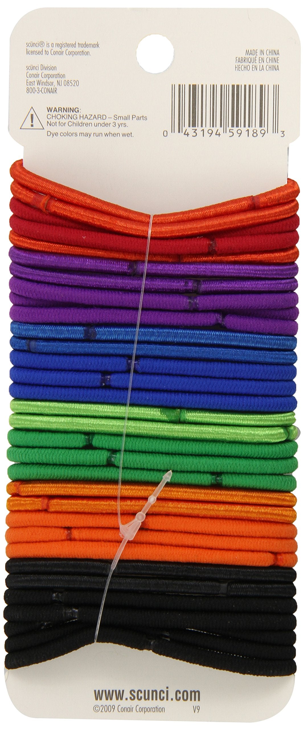 Scunci Effortless Beauty Large No-damage Carribean Elastics, 32 Count by Scunci