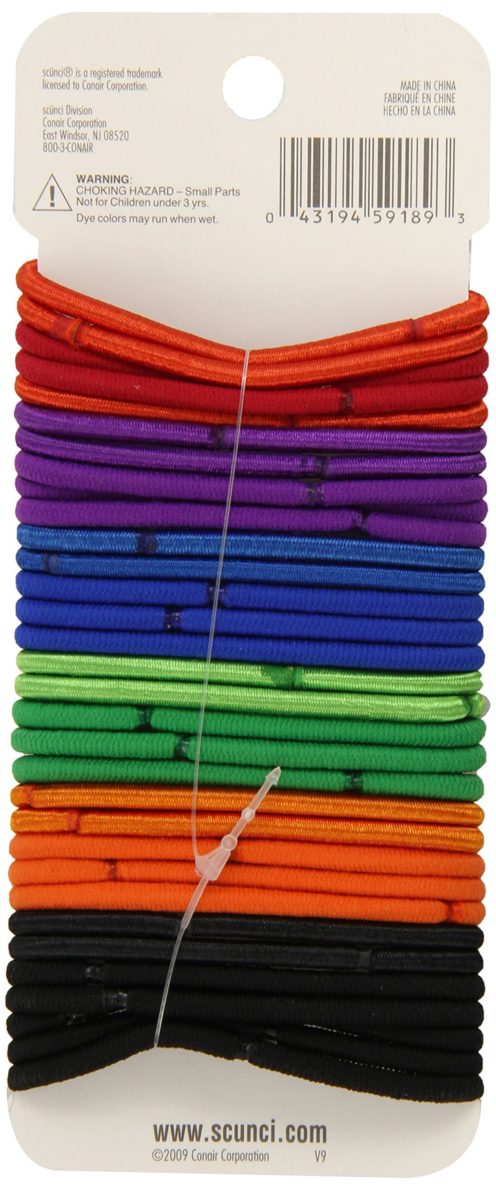 Scunci Effortless Beauty Large No-damage Carribean Elastics, 32 Count by Scunci