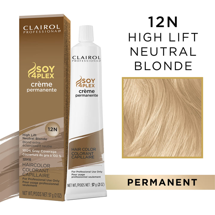 Clairol Professional Permanent CrÃƒ¨me, 12n High Lift Neutral Blonde, 2 oz.