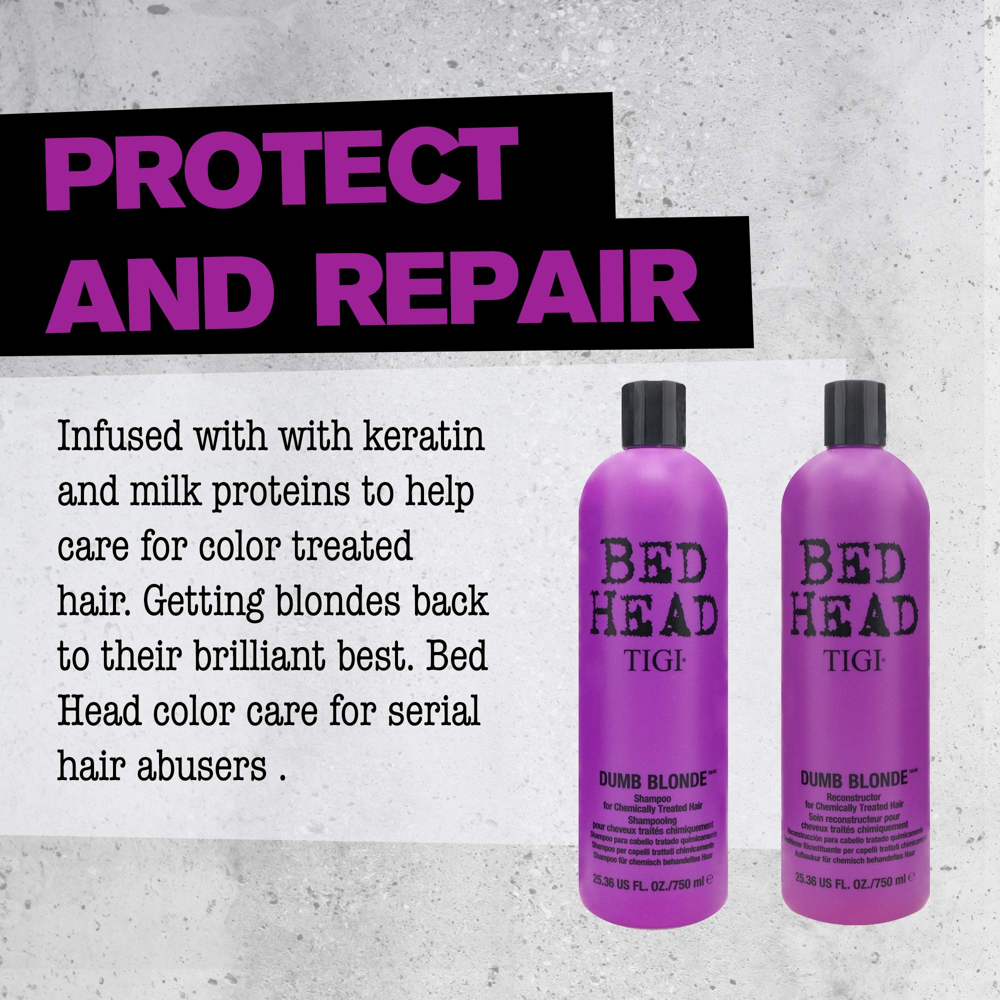 Bed Head by TIGI Dumb Blonde Shampoo and Conditioner for Blonde Hair 25.36 fl oz 2 count