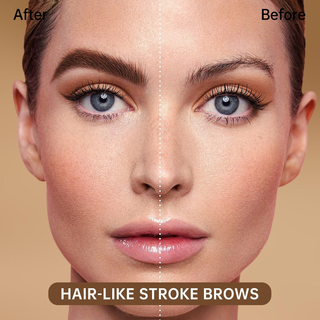 MAKI YIKA Microblading Eyebrow Pencil, Waterproof Eyebrow Pen with 4 Tip Brow Pen and Precise Pencil to Create Natural Hair-Like Brows with Dual-ended Brush (A-Dark Brown)