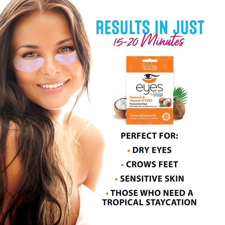 To Go Spa Coconut Replenishing Under Eye Treatments 3pk by To Go Spa