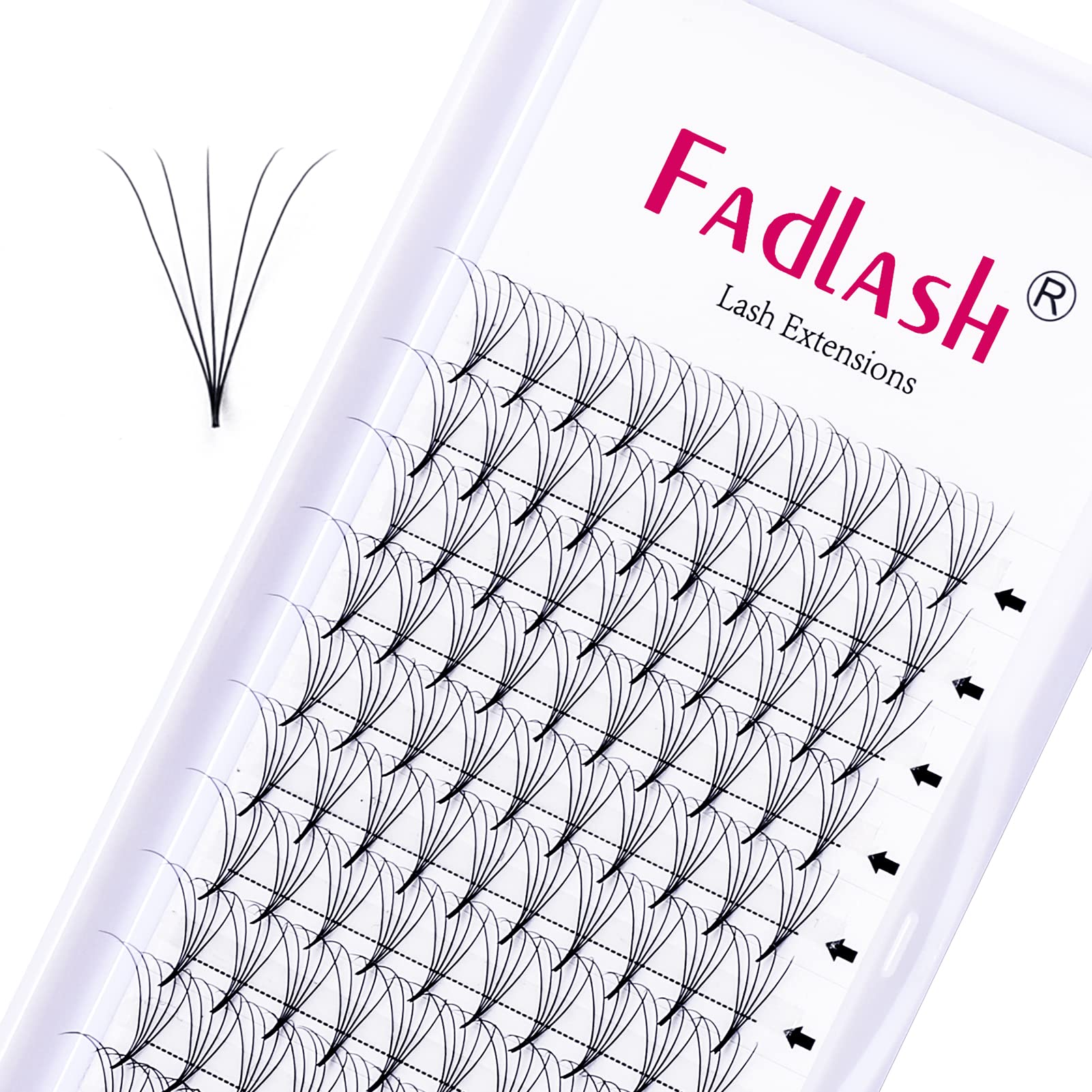 Volume Eyelash Extensions FADLASH Premade Fans Lash Extension Thickness 0.07/0.10 mm Voulme Fans C Curl Soft|Optinal 3D 5D Single Length 11mm ( 5D-0.07-C, 11mm)