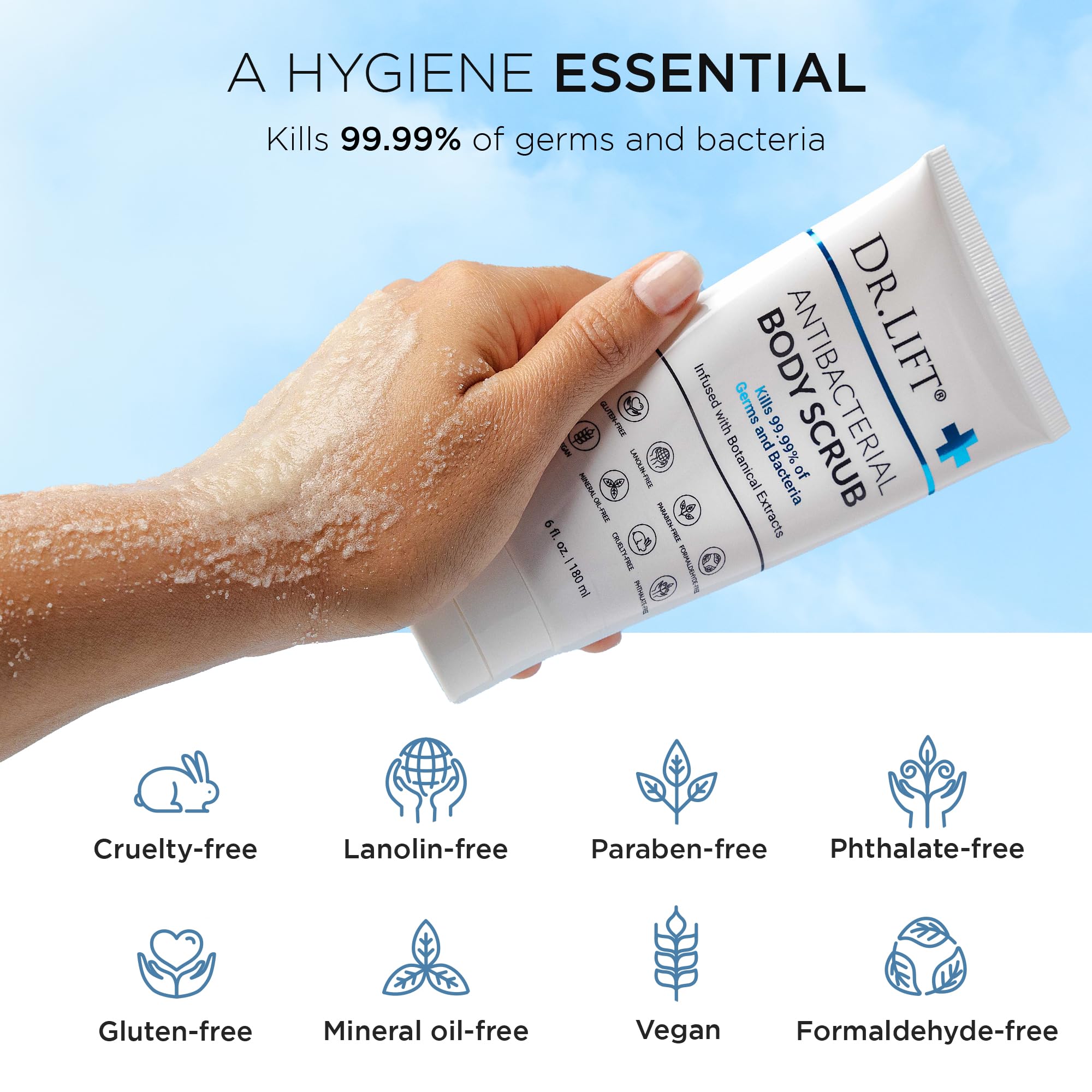 Dr. Lift Antibacterial Body Scrub, 6 oz