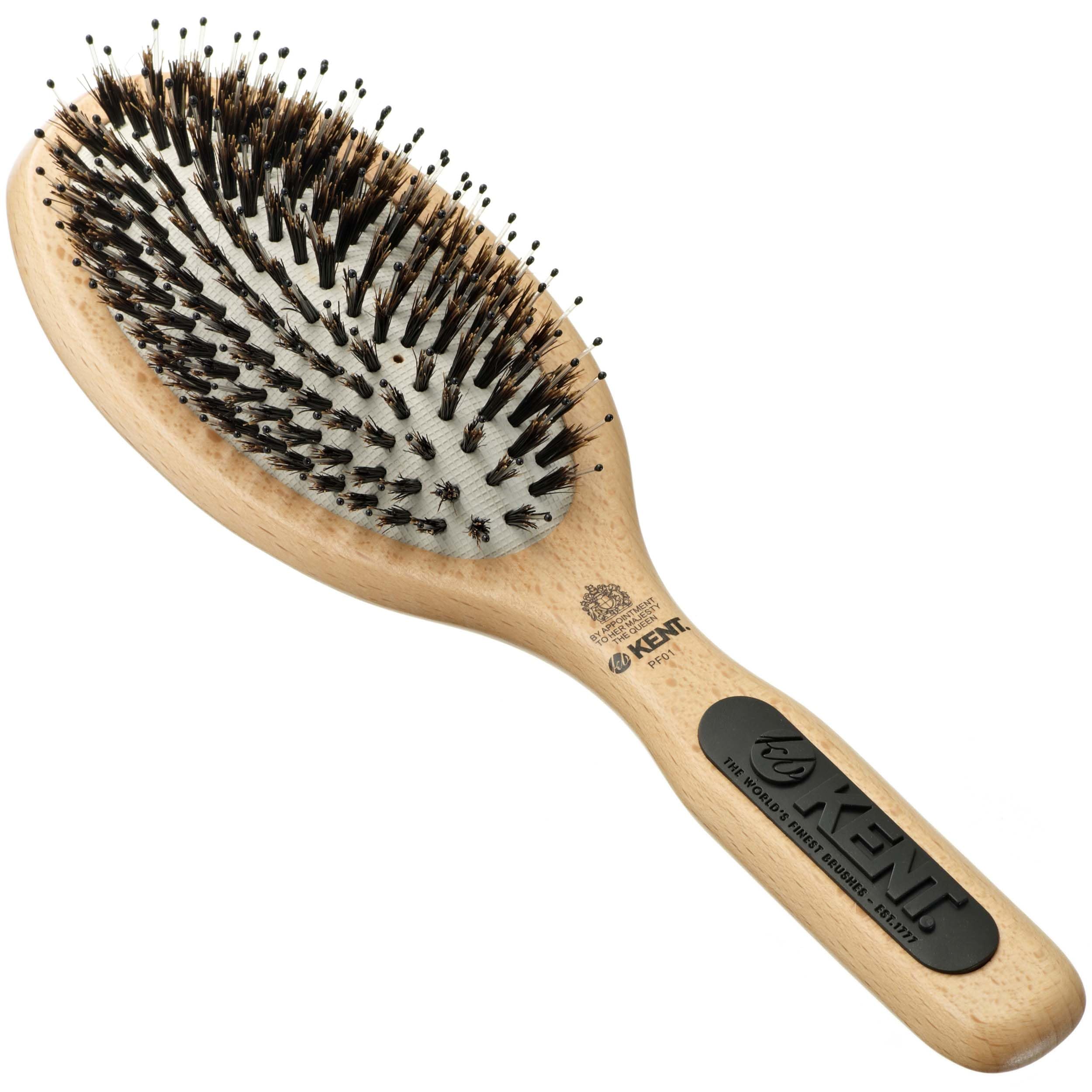 Kent Natural Shine Large Cushion Porcupine and Bristle Hairbrush