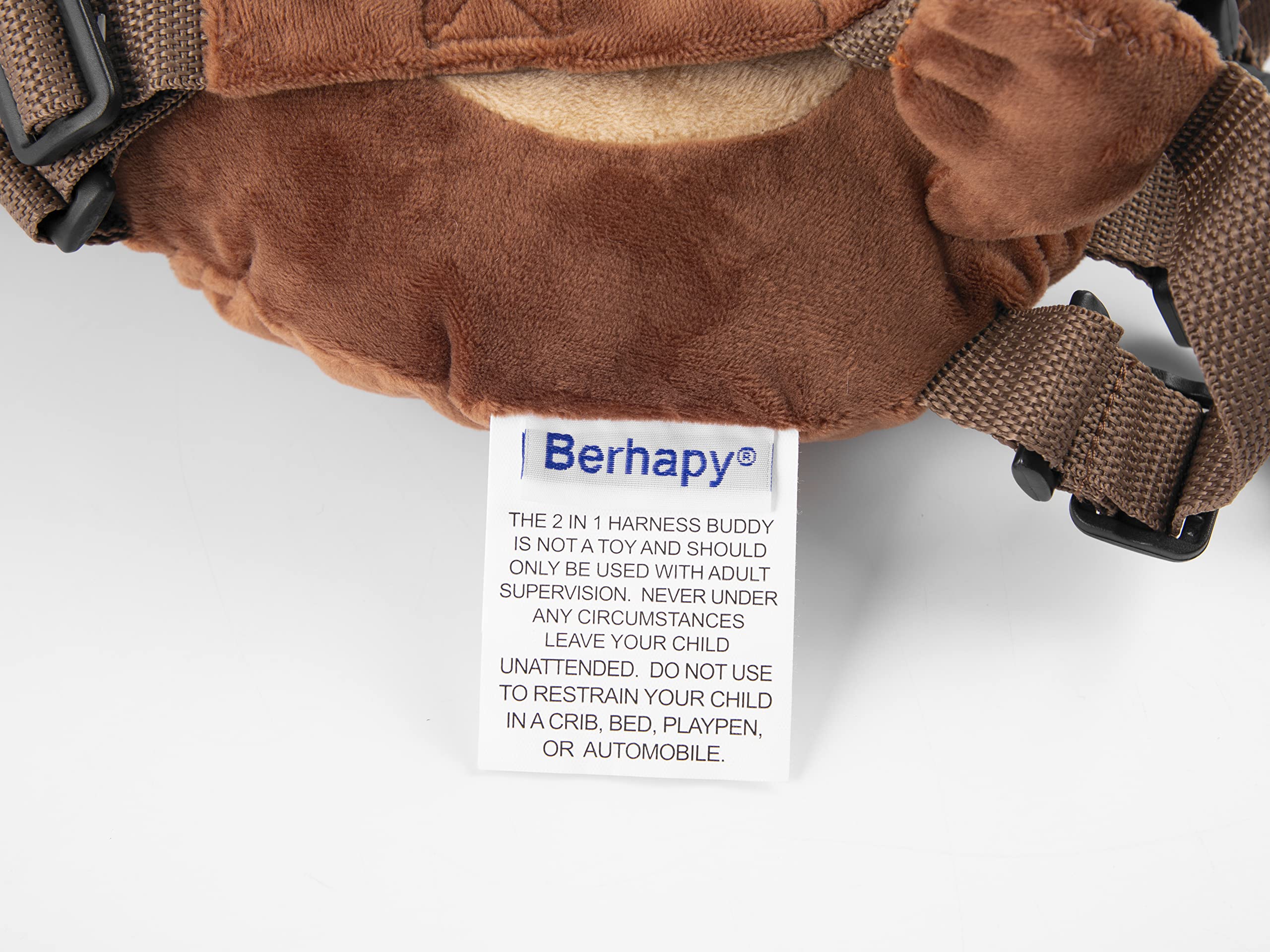 Berhapy 2 in 1 New Monkey Toddler Safety Harness Backpack Children's Walking Leash Strap(Brown)