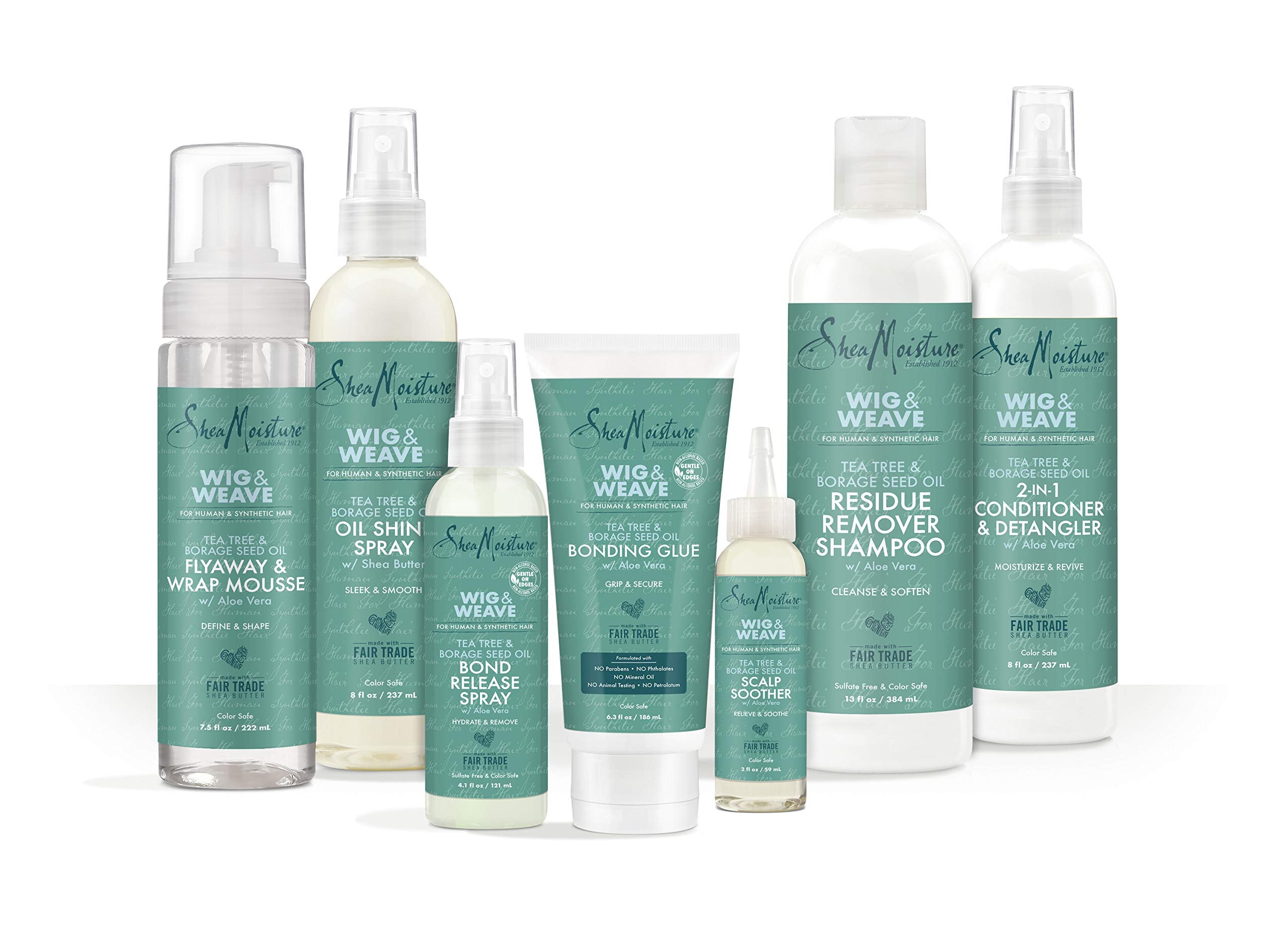 SheaMoisture Bonding Glue Hair Cream for Wig and Weave, Tea Tree and Borage Seed Water-based Hair Product, 6.3 Ounce