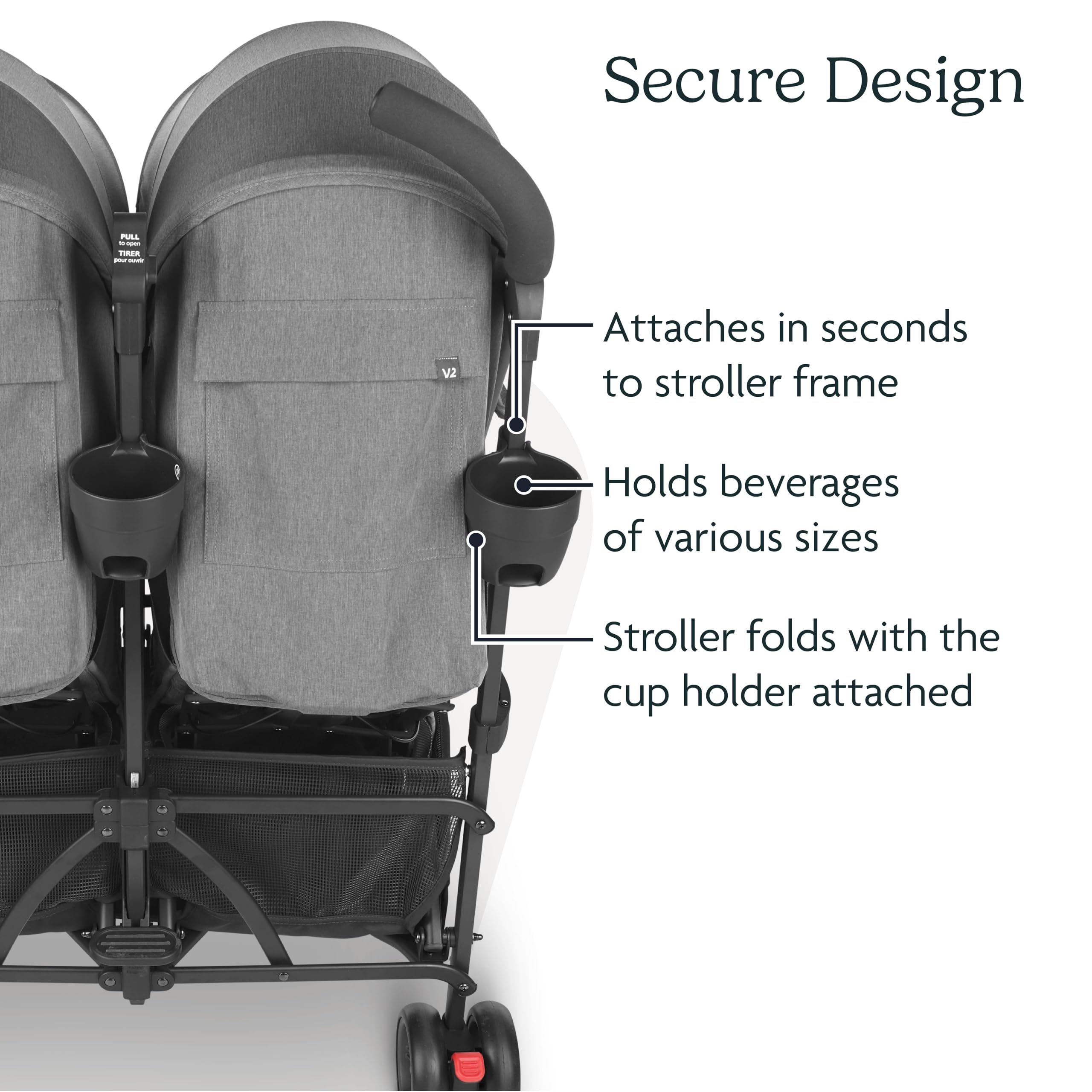 UPPAbaby Cup Holder (Only Fits G-Luxe (models 2013-2017), G-Link, and G-Link V2 strollers)