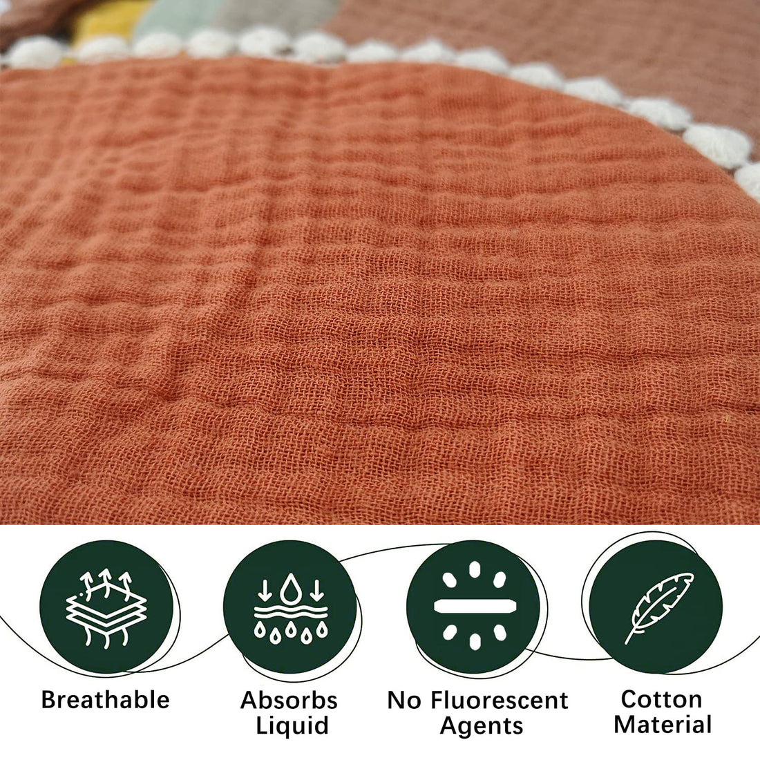 ZURLEFY Baby Bandana Drooling Bibs Sets, Teething Muslin Cotton Bibs for Girls, Toddlers, Newborn, Unisex (5 PACK-03)