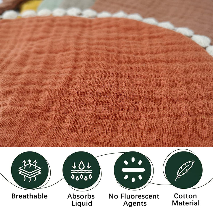 ZURLEFY Baby Bandana Drooling Bibs Sets, Teething Muslin Cotton Bibs for Girls, Toddlers, Newborn, Unisex (5 PACK-03)