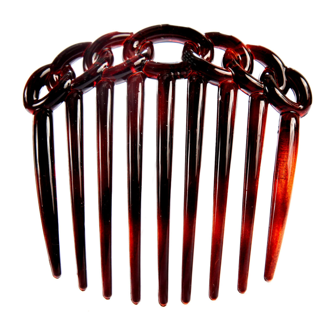 Caravan 9 Teeth Chain Like Design Tortoise Shell French Twist Comb, 0.5 Ounce