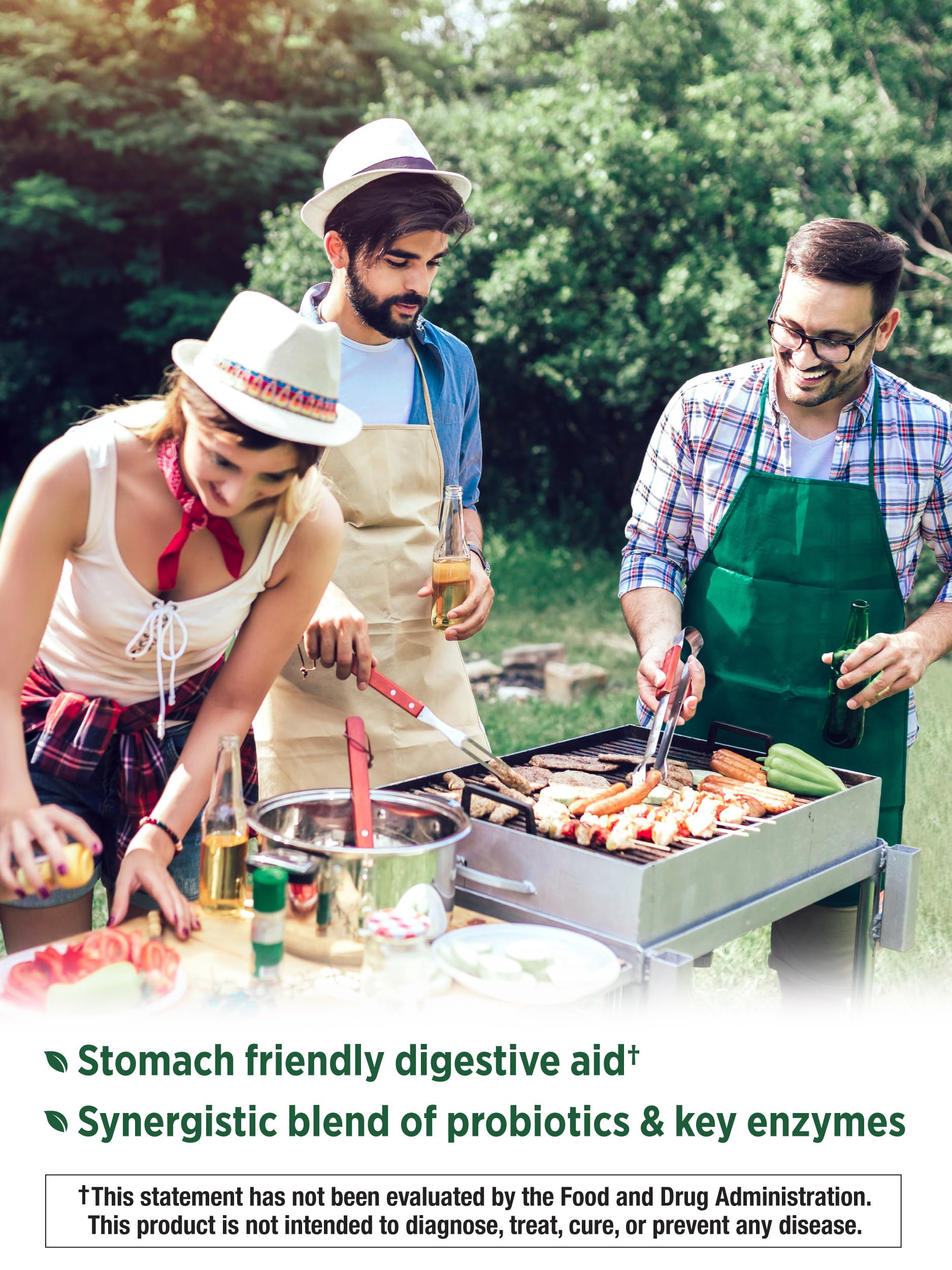 Nature's Truth Probiotics with Enzymes | 60 Capsules | Stomach Friendly for Men and Women | Non-GMO & Gluten Free Digestive Health Supplement