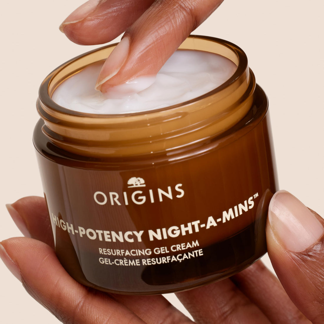 Origins High-Potency Night-A-Mins Resurfacing Gel Face Moisturizer with Fruit-Derived AHAs and Jojoba | Night Cream, 1.7 Fl Oz