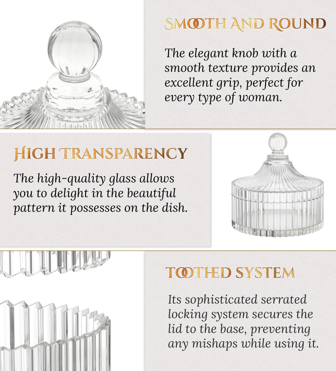 Shelley Kyle Large Crystal Puff Dish (puff not included)