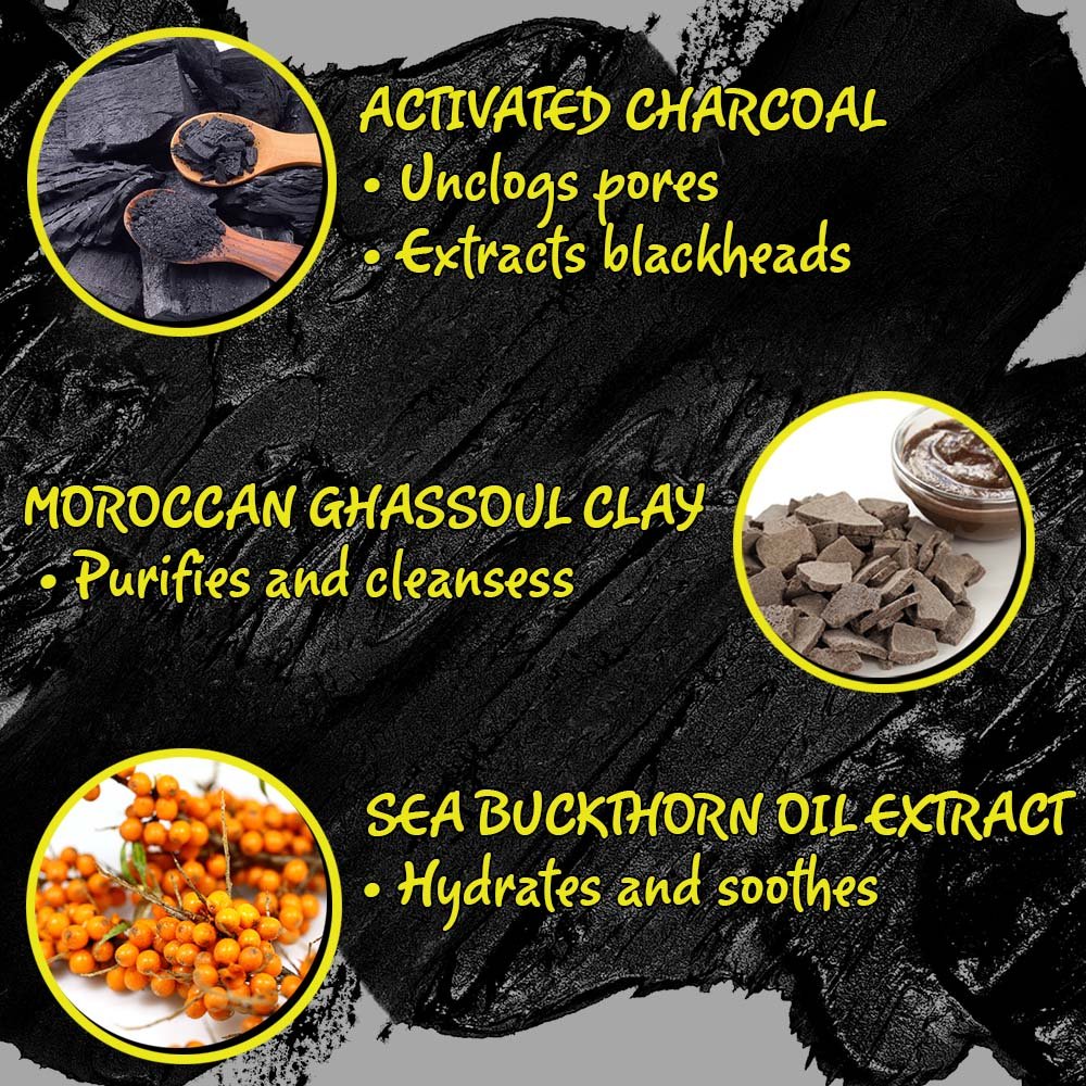 Body Drench The Black Mask – Charcoal Blackhead Remover & Deep Cleansing Peel-Off Face Mask for Pores and Oily Skin 2 Pack