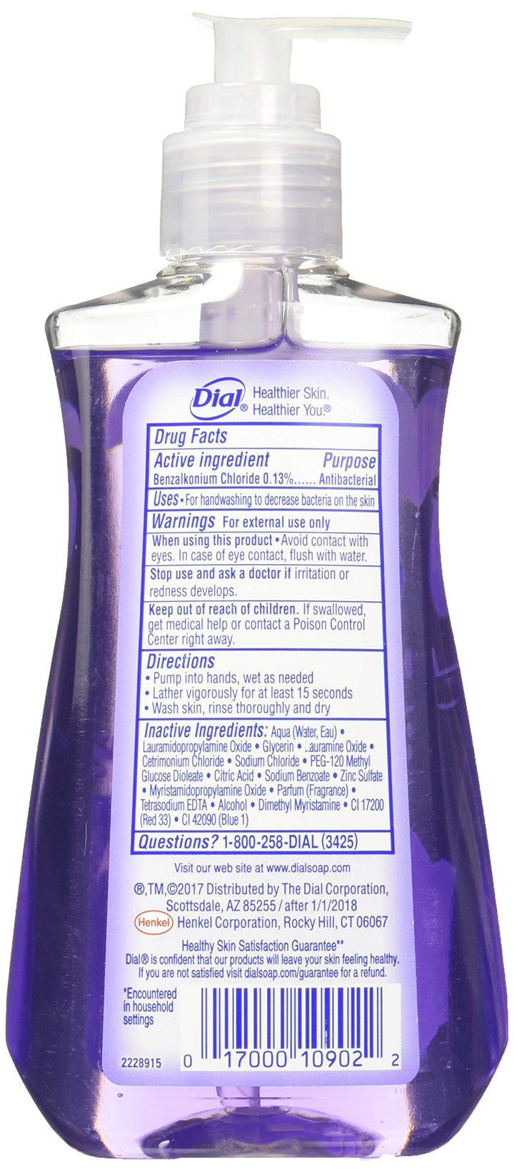 Dial Lavender & Twilight Jasmine Antibacterial Hand Soap With Moisturizer 7.5 Ounce (2 Pack)