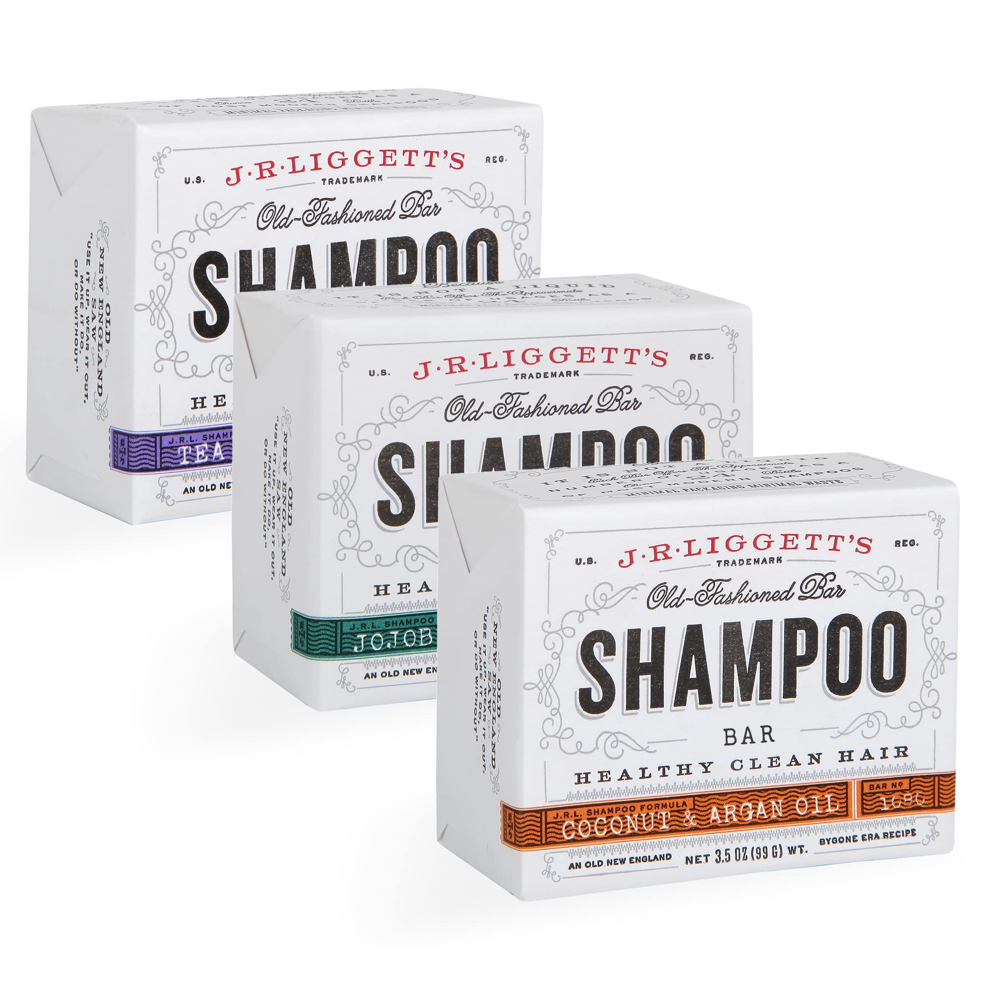 J.R. Liggett Old Fashioned Bar Shampoo (3.5oz Bars) - Pack of 3
