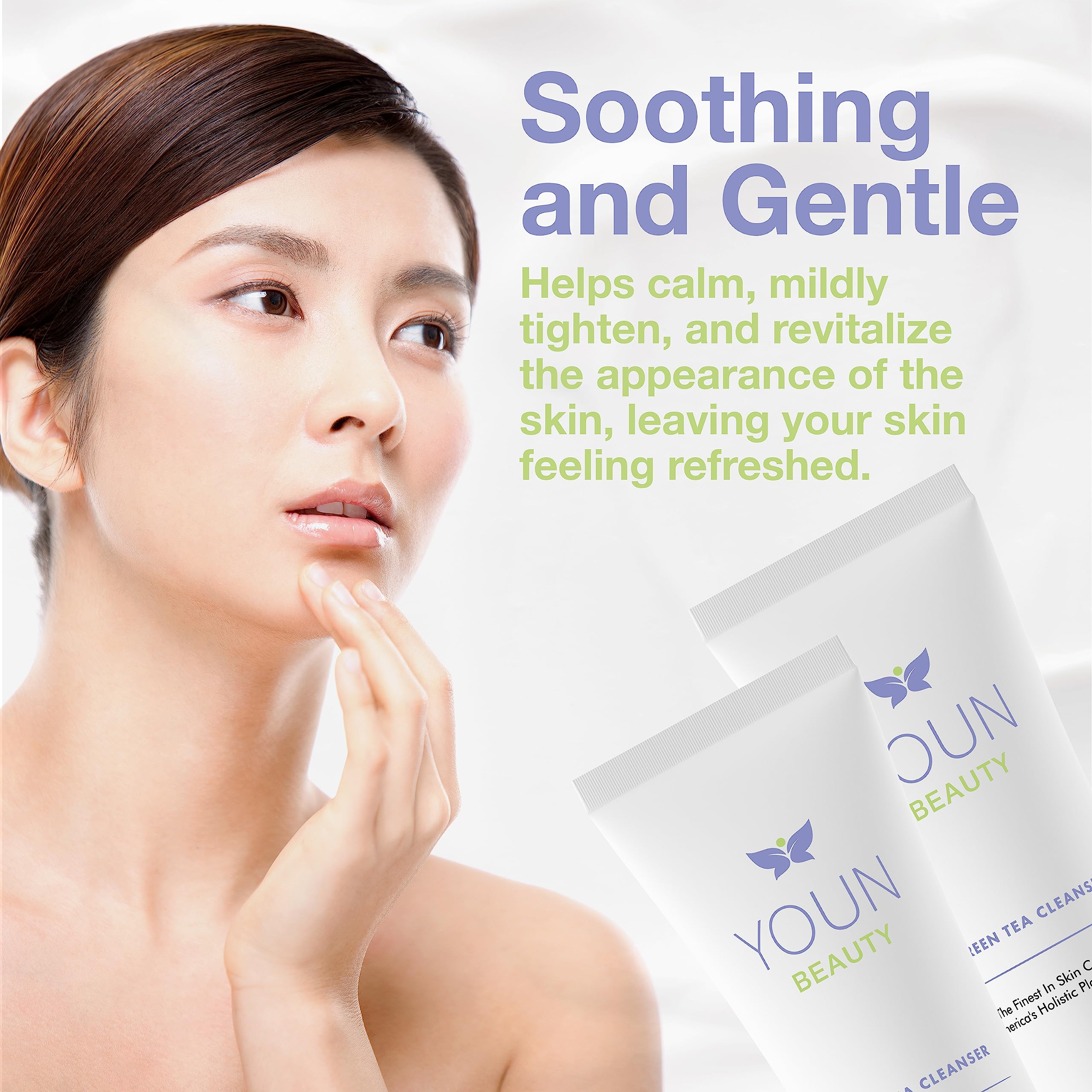 YOUN Beauty Green Tea Face Cleanser by Dr. Anthony Youn – Paraben-Free, Hydrating Facial Cleanser with Aloe Vera, Chamomile & Cucumber Extracts – Daily Face Wash for All Skin Types