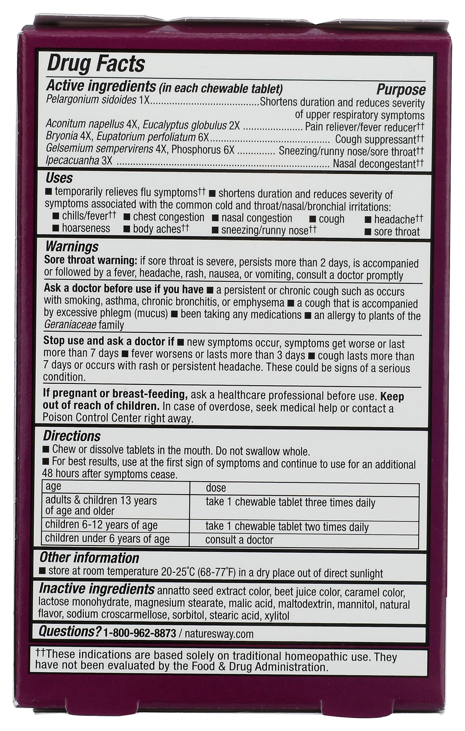 Nature's Way Umcka Berry Chew, 20 ct