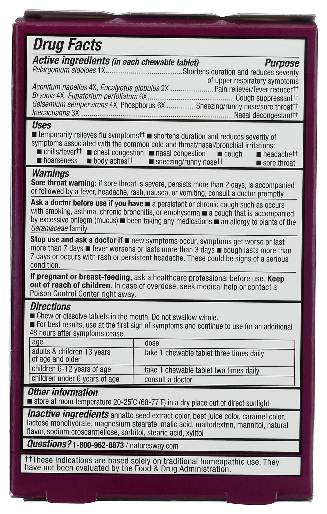 Nature's Way Umcka Berry Chew, 20 ct