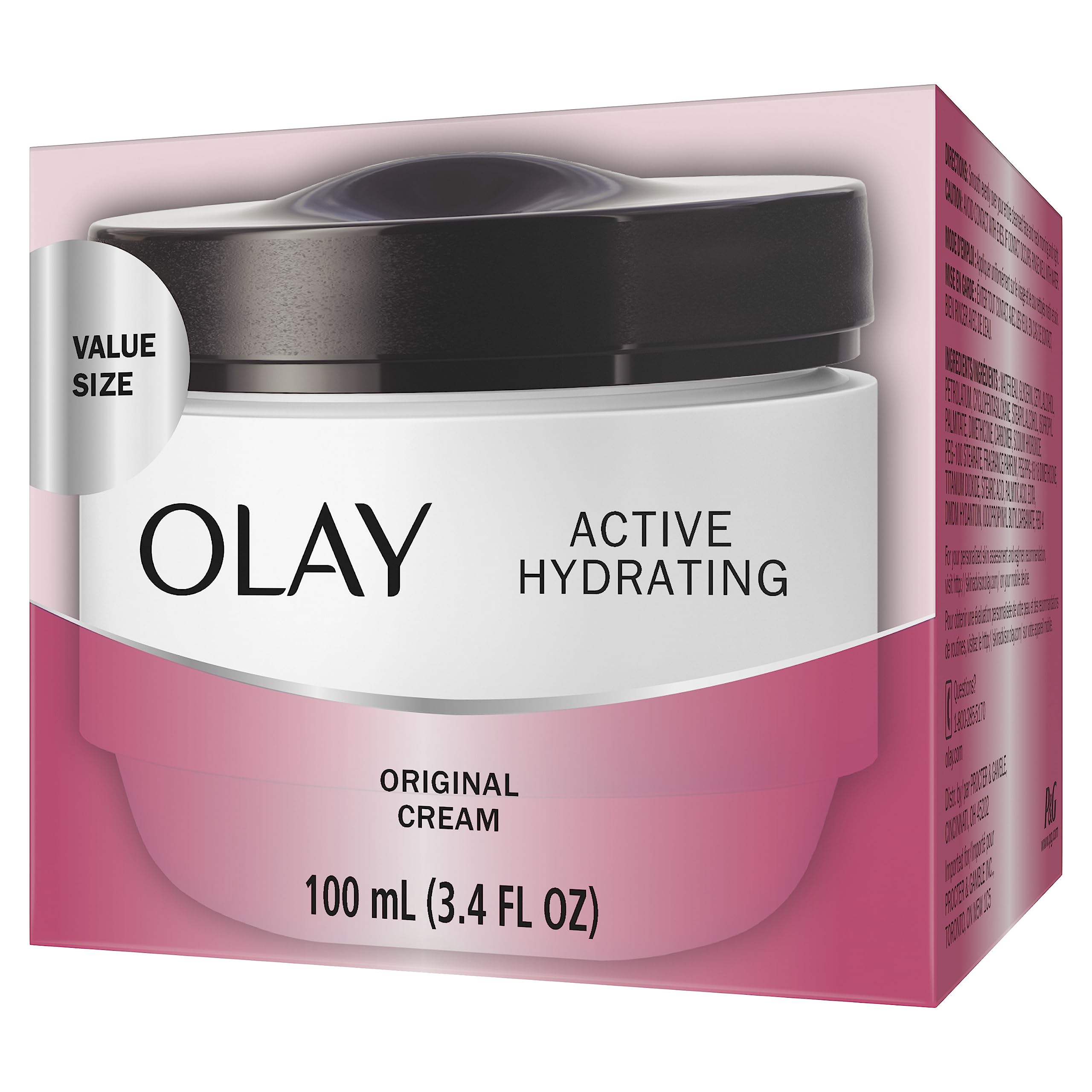 Olay Active Hydrating Cream, Face Moisturizer, 3.4 fl oz