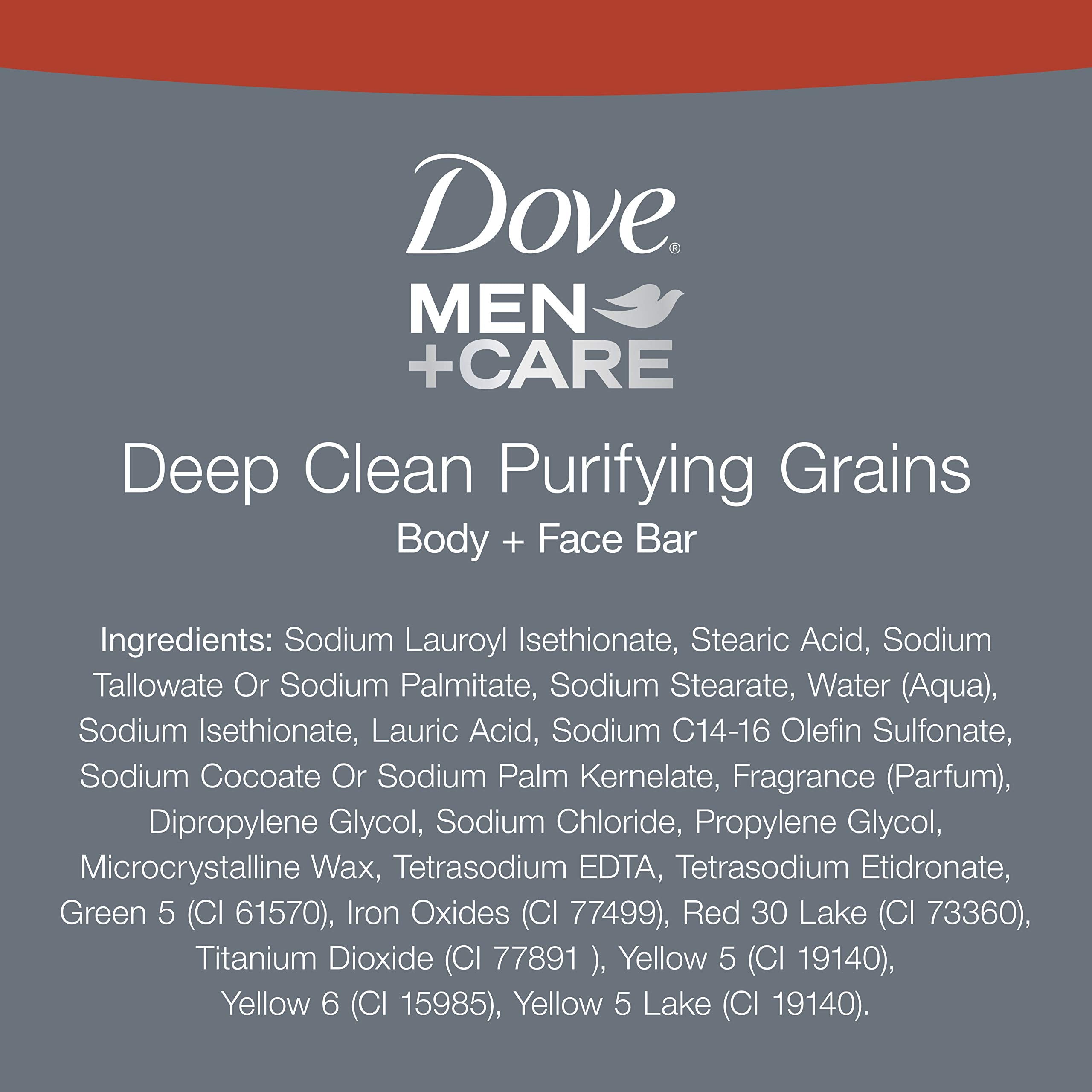 Dove Men+Care Men's Bar Soap More Moisturizing Than Bar Soap Deep Clean Effectively Washes Away Bacteria, Nourishes Your Skin 3.75 oz 2 Bars