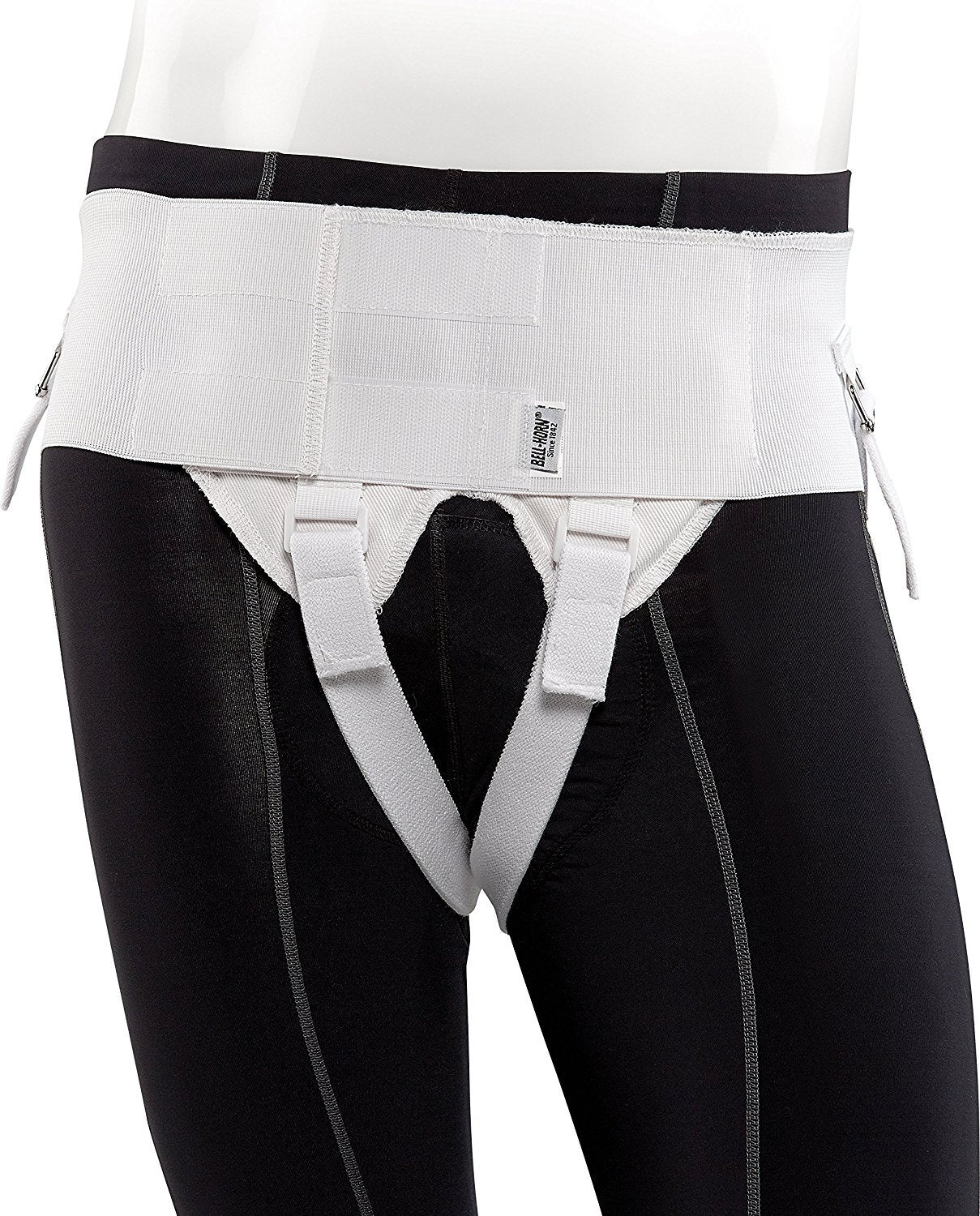 Bell-Horn Deluxe Woven Double Hernia Support Belt, Medium (Waist: 34 - 36)