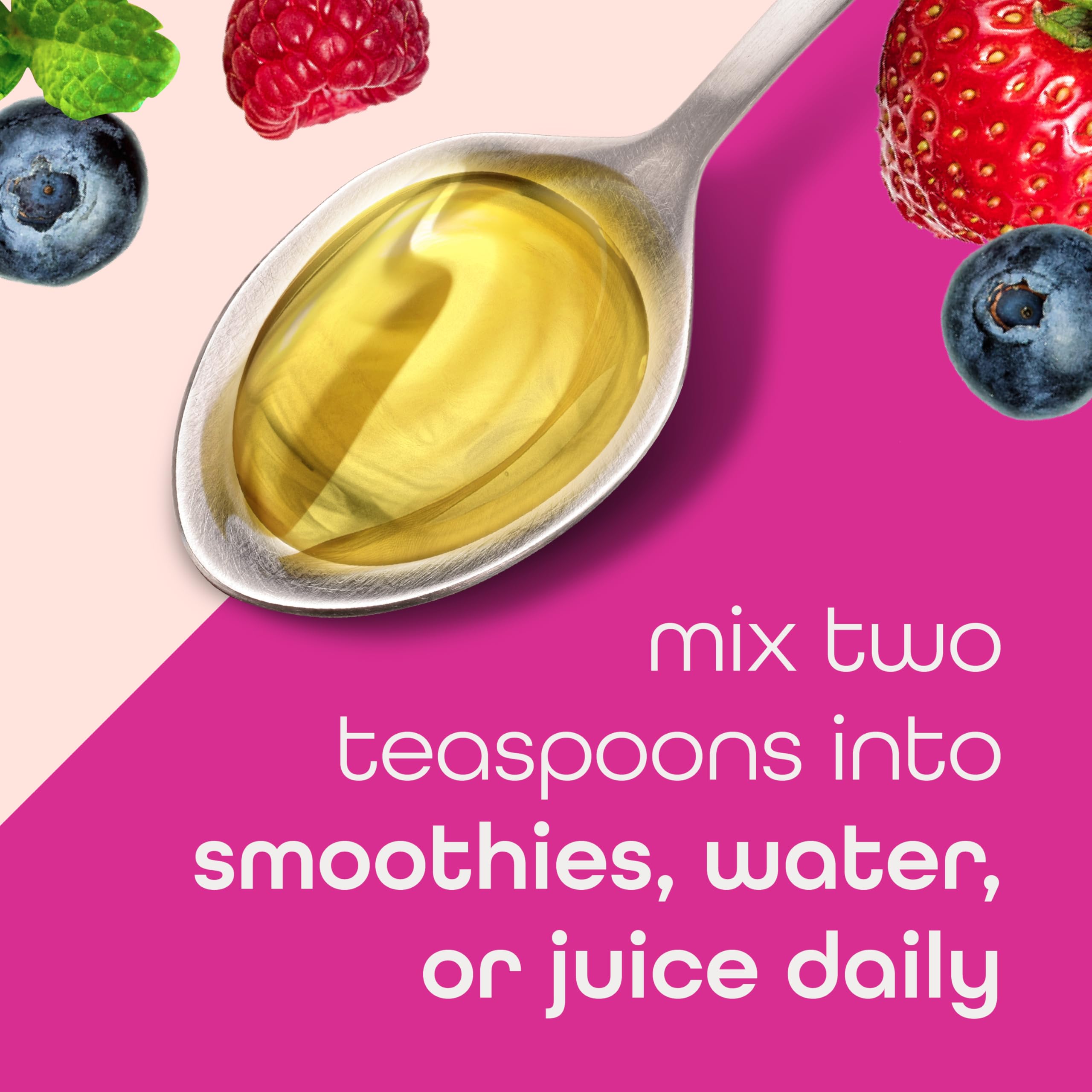 Zena Liquid Collagen Peptides for Women & Men + Biotin 5000mcg | Hydrolyzed Multi Verisol Collagen Peptides 2500mg | Sugar & Gluten Free Hair, Skin, Nail Supplement | Berry | 60 Servings, 20.3 FL Oz